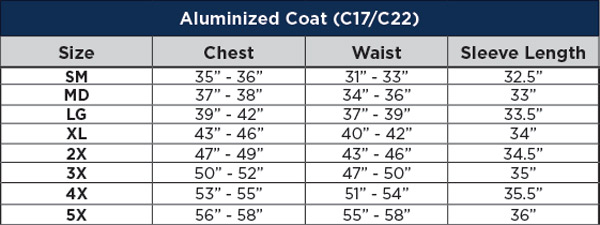 Sizing Chart