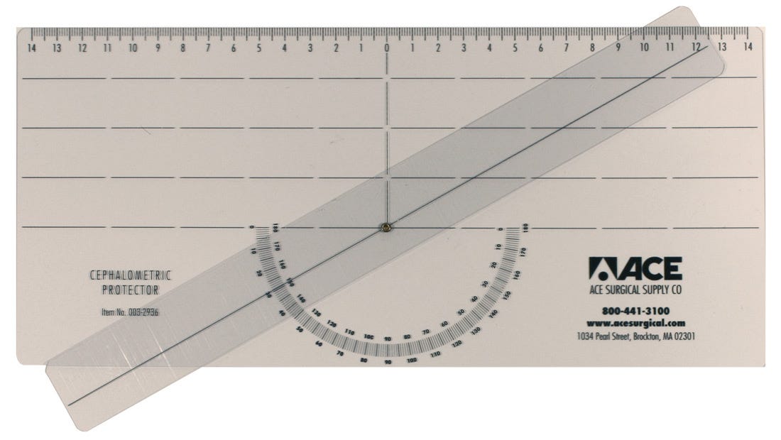 Cephalometric Protractor, cold sterilize only