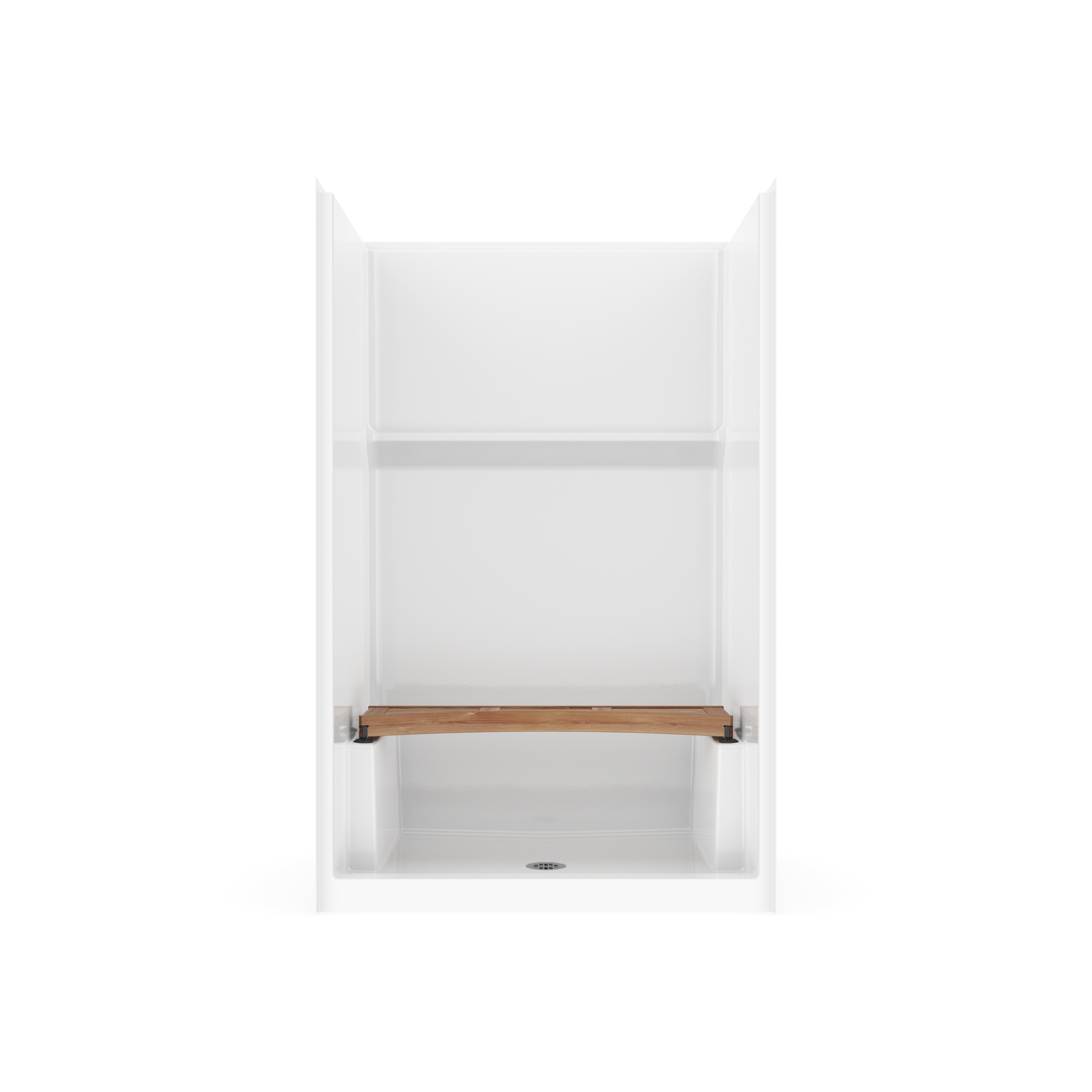 Icon SH4834 AcrylX™ Alcove Center Drain One-Piece Shower in White view 5