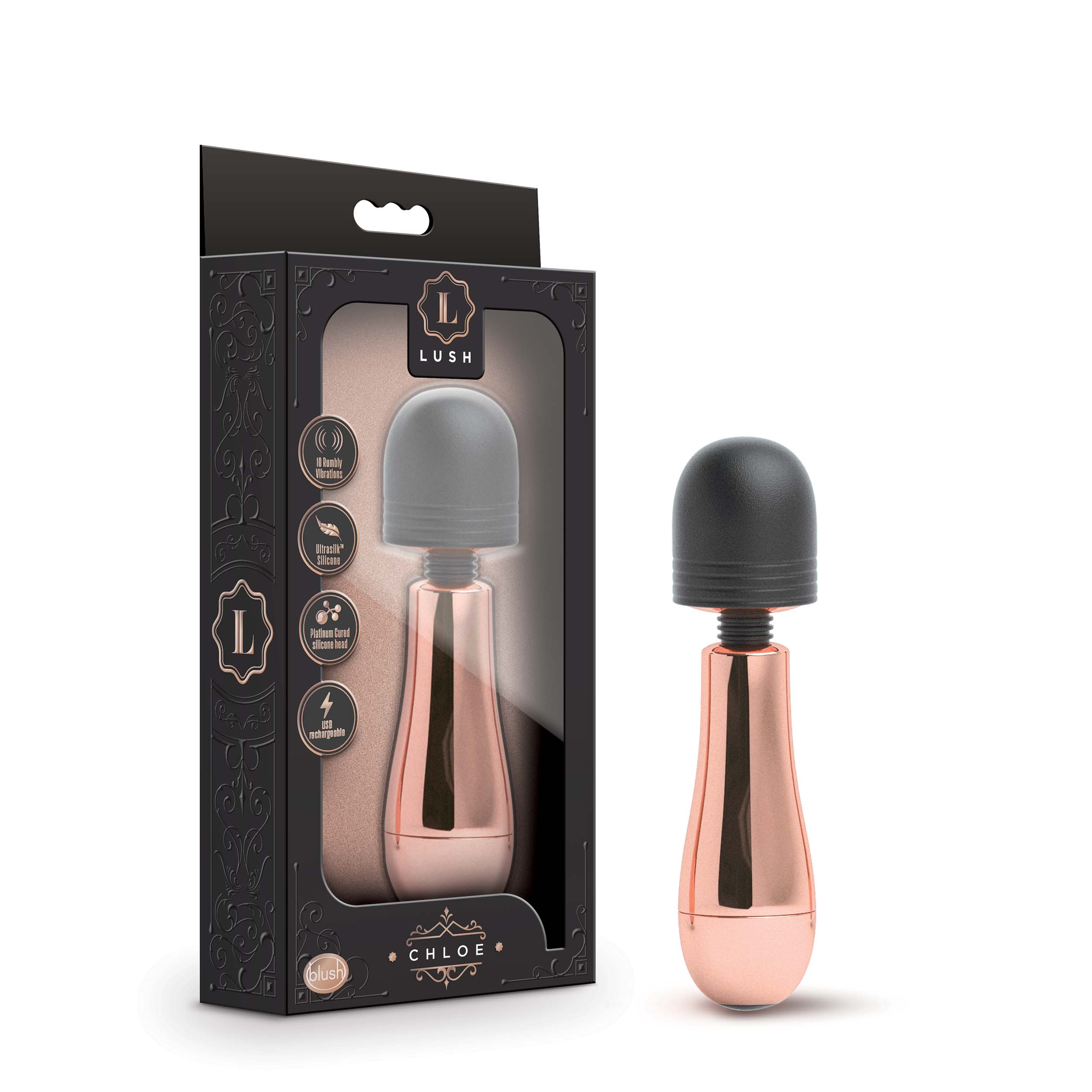 Blush Lush Chloe Rose Gold 10 Function Vibrating Massage Wand