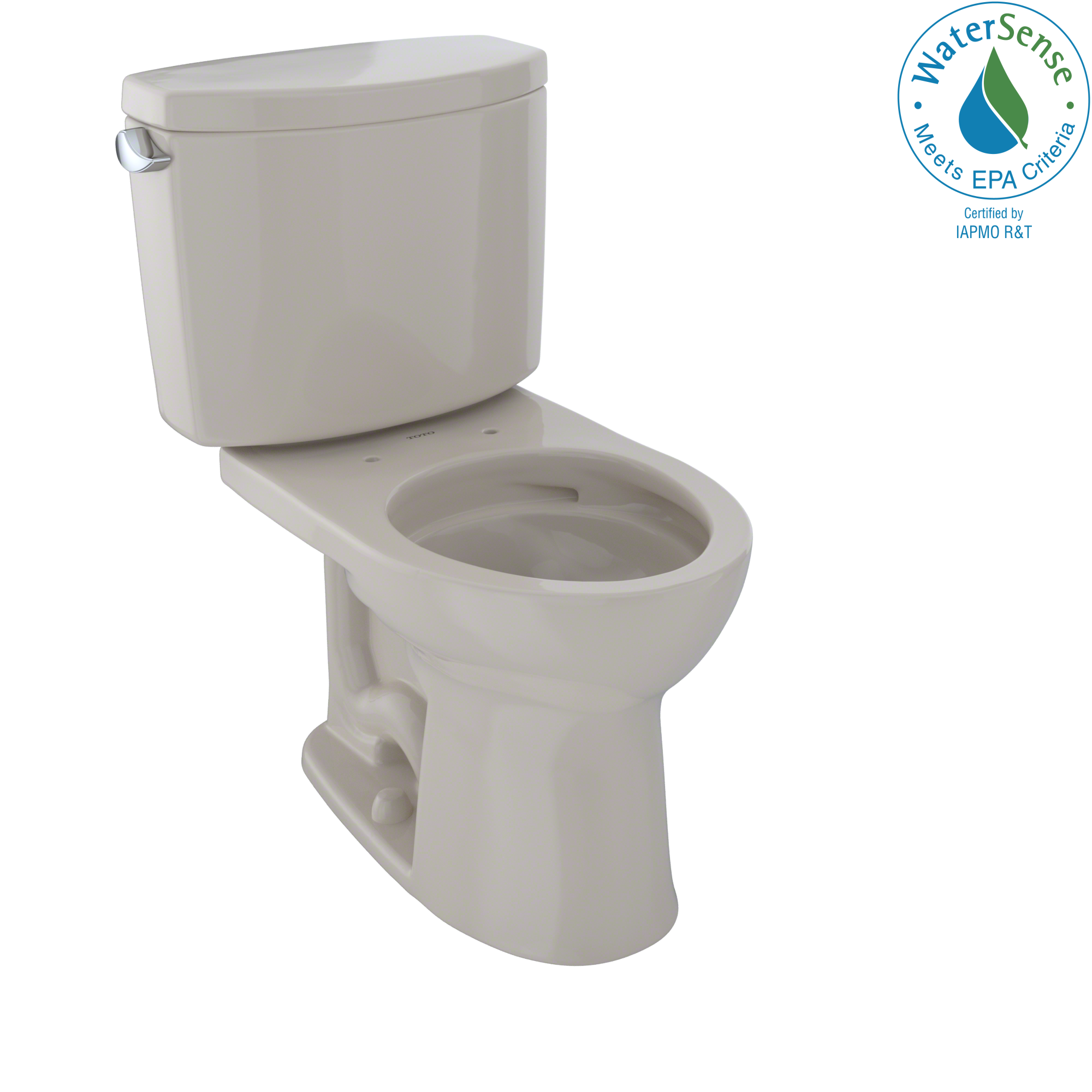 TOTO Drake II Two-Piece Round 1.28 GPF Universal Height Toilet with CEFIONTECT, Bone, Vitreous China, CST453CEFG#03