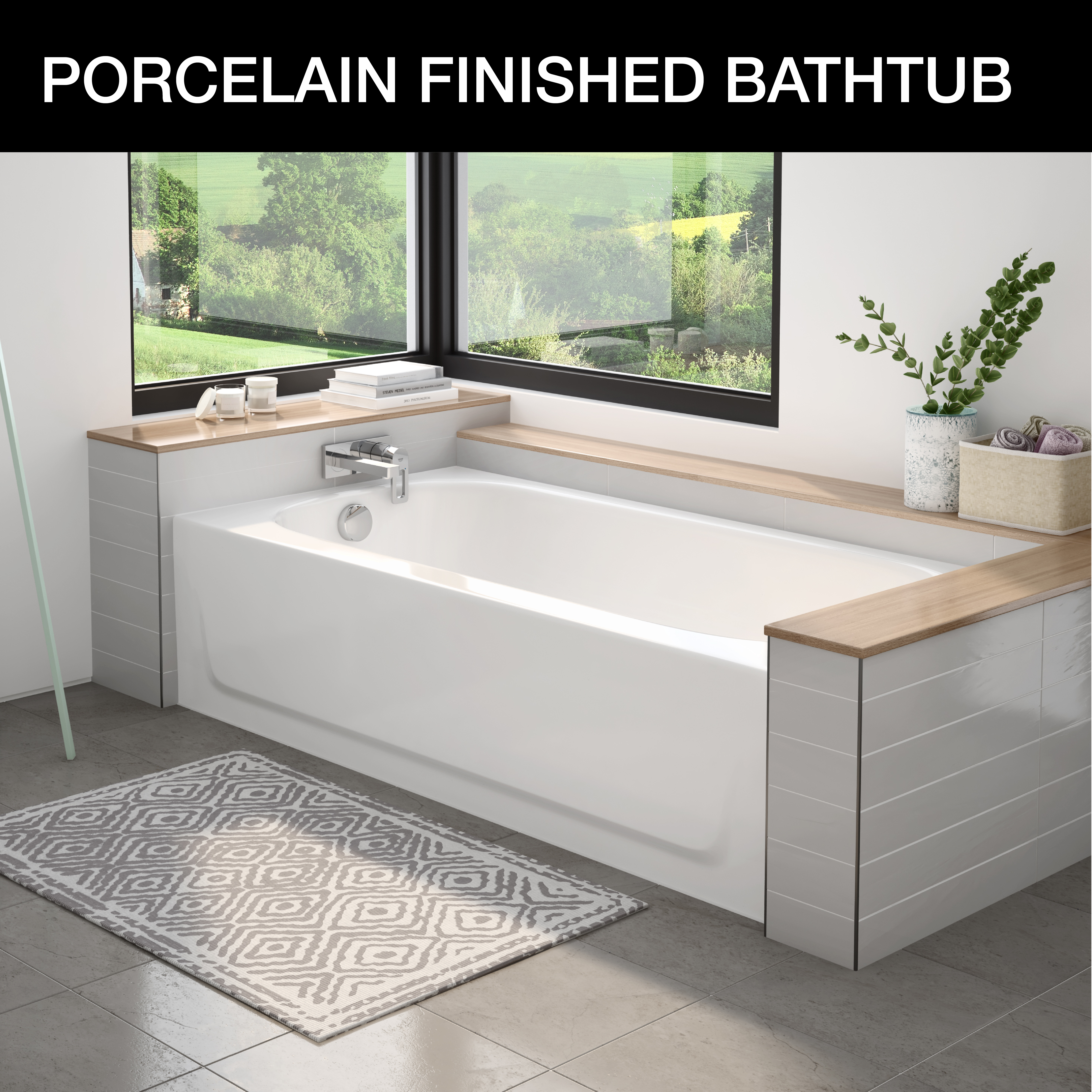 Porcelain Finished Bathtub