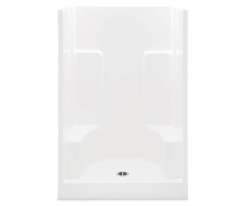 1483SG 48 x 35 AcrylX Alcove Center Drain One-Piece Shower in White