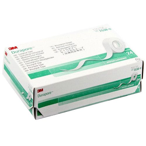Durapore™ Surgical Tape, Silk, 1/2" x 10 yds  - 24/Box