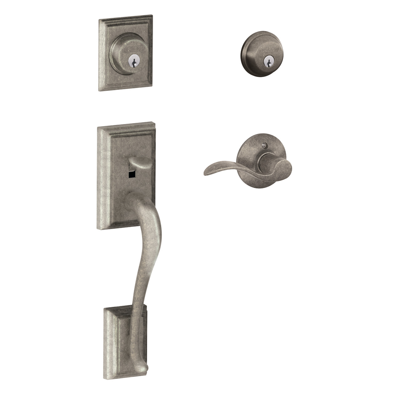 Double Cylinder Handleset and Accent Lever
