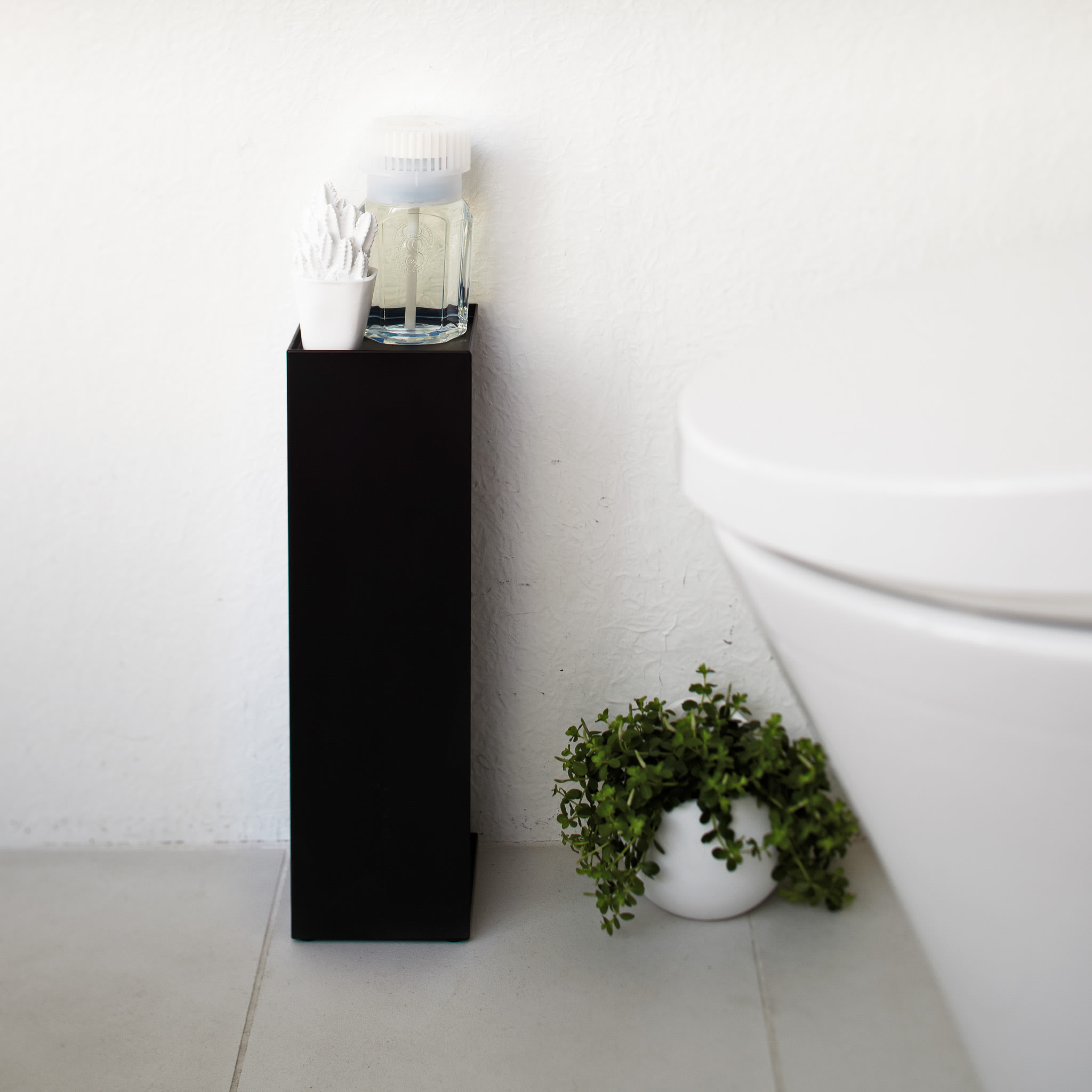 Slim Toilet Paper Stocker : Added Storage