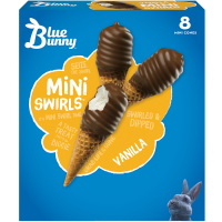 Mini Swirls Vanilla Cones, 8pk