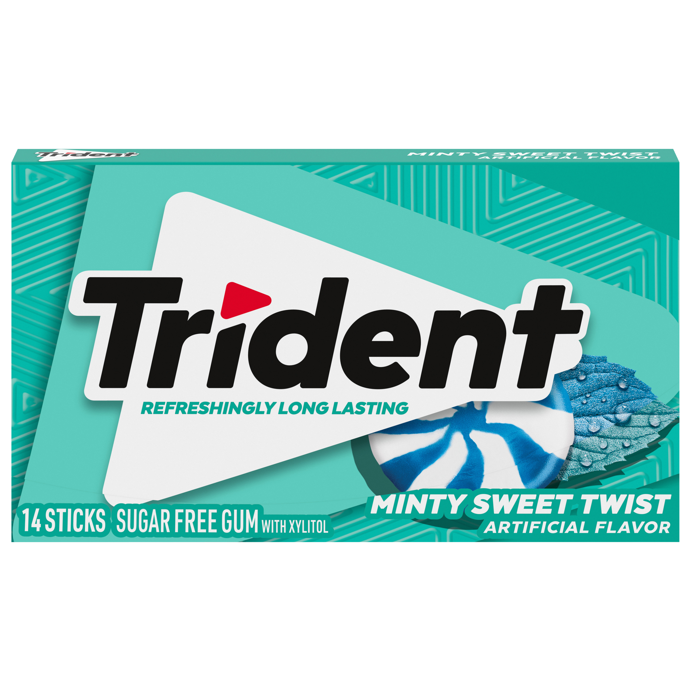 Trident Minty Sweet Twist Sugar Free Gum, 12 Packs of 14 Pieces (168 Total Pieces)-1
