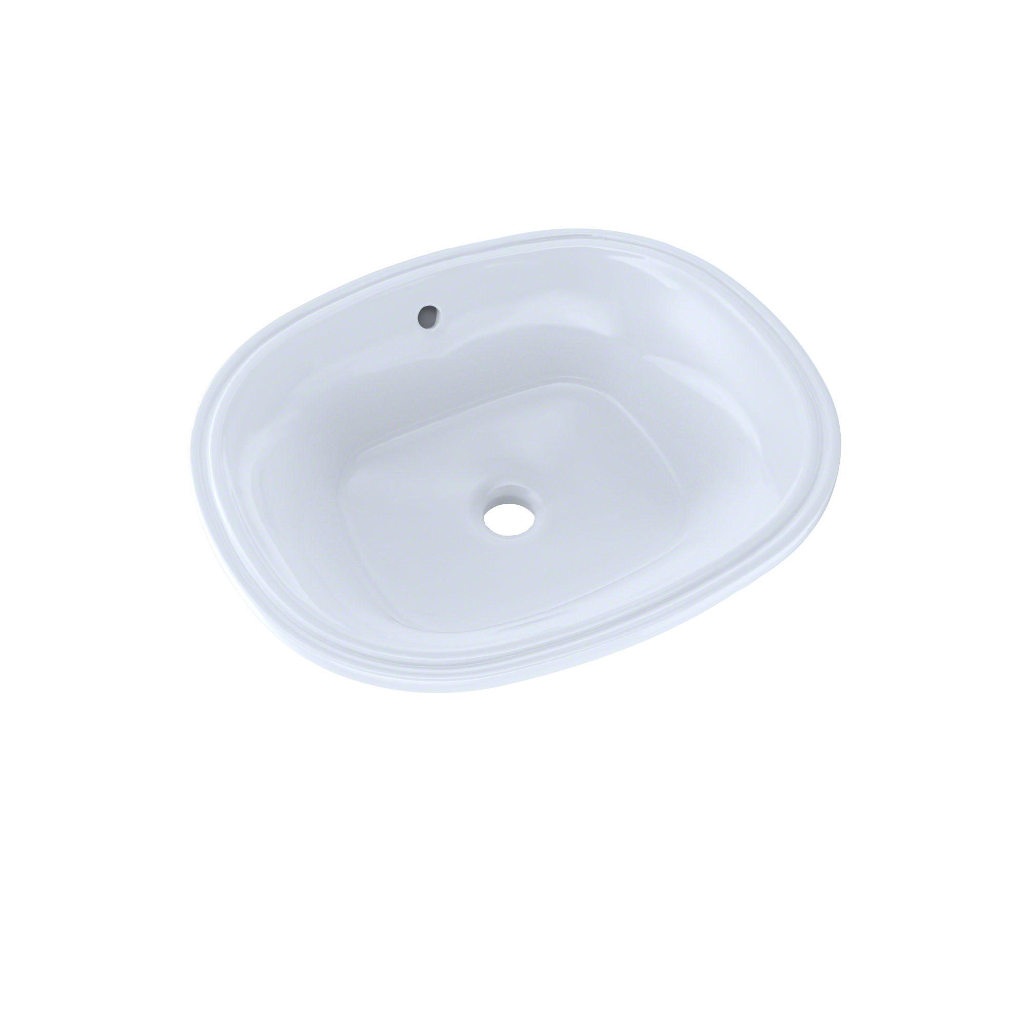 TOTO Maris 17-5/8" x 14-9/16" Oval Undermount Bathroom Sink with CEFIONTECT, Cotton White, Vitreous China, LT483G#01