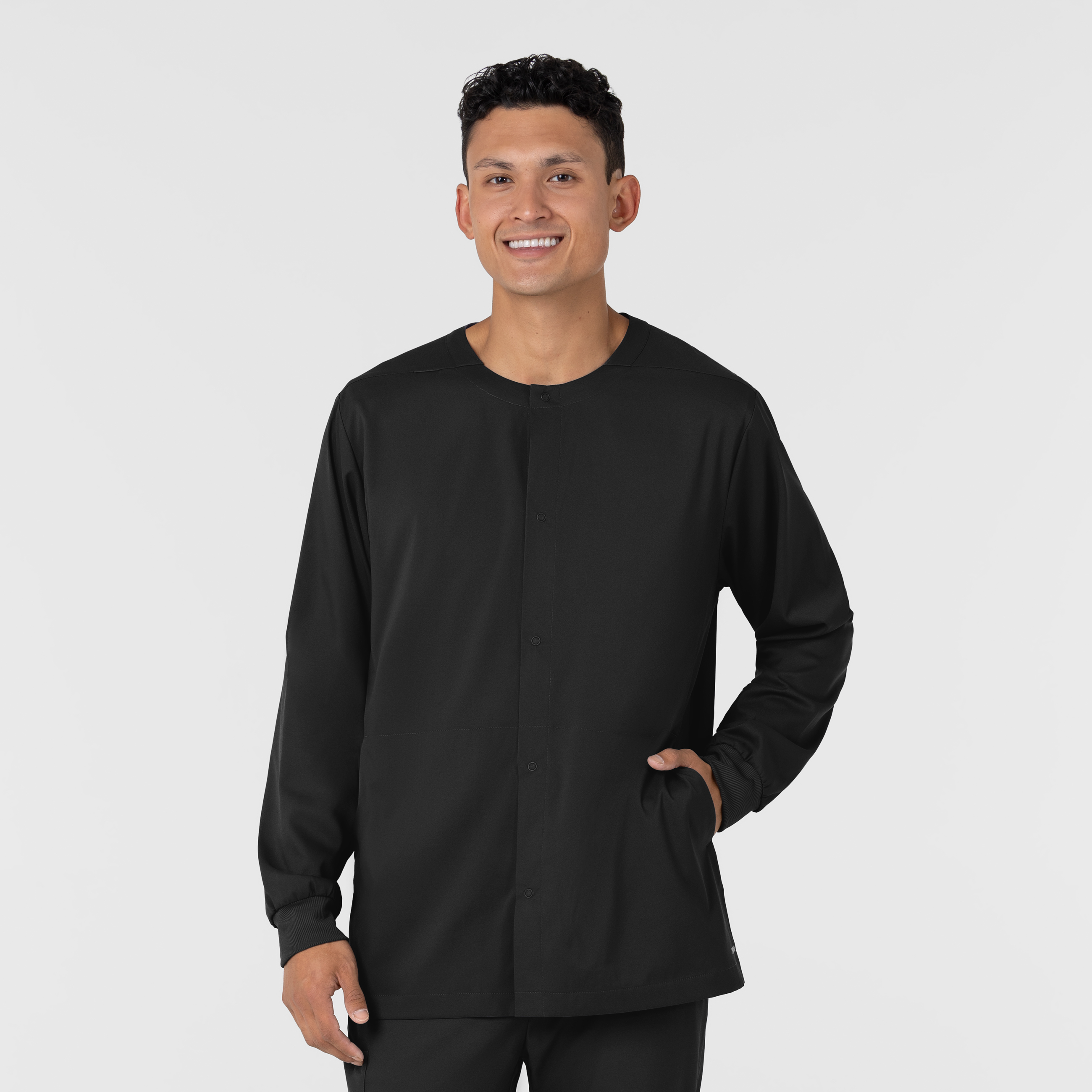 Boundless Men‘s Warm-Up Scrub Jacket-Wonder Wink