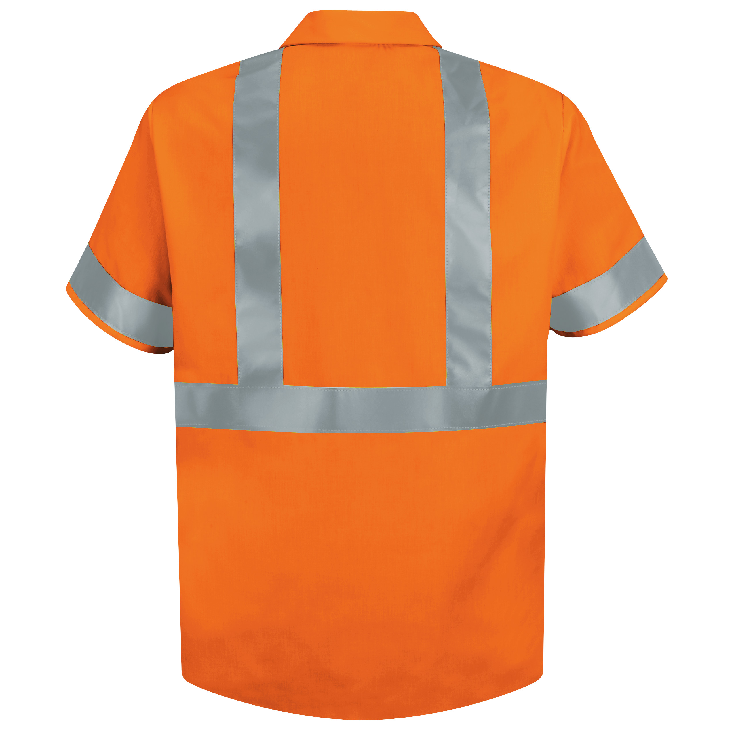 Picture of Red Kap® SS24-HV-C2L2 Men's Hi-Visibility Orange Short Sleeve Work Shirt - Type R, Class 2