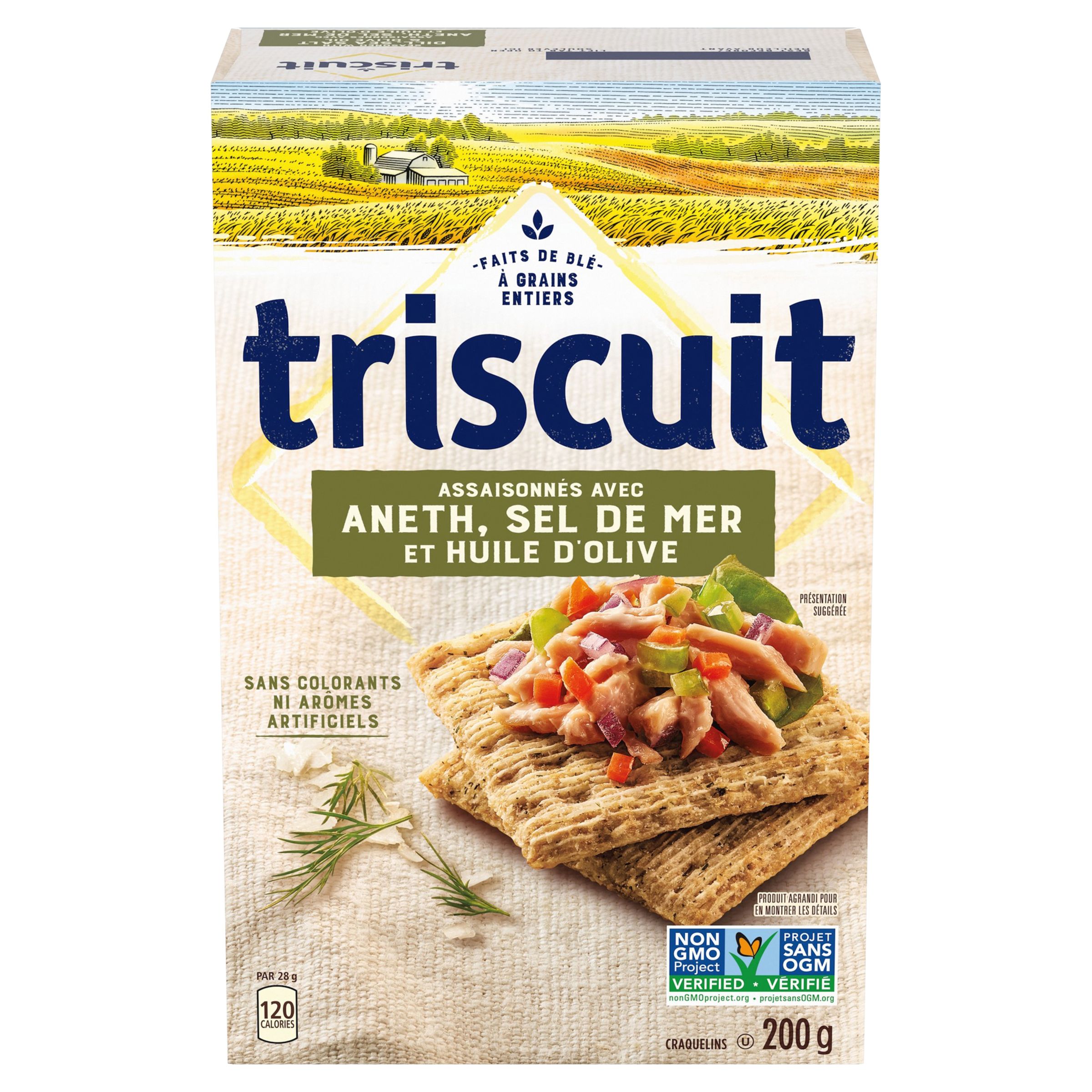TRISCUIT Aneth, Sel de Mer, et Huile d'Olive Craquelins 200g