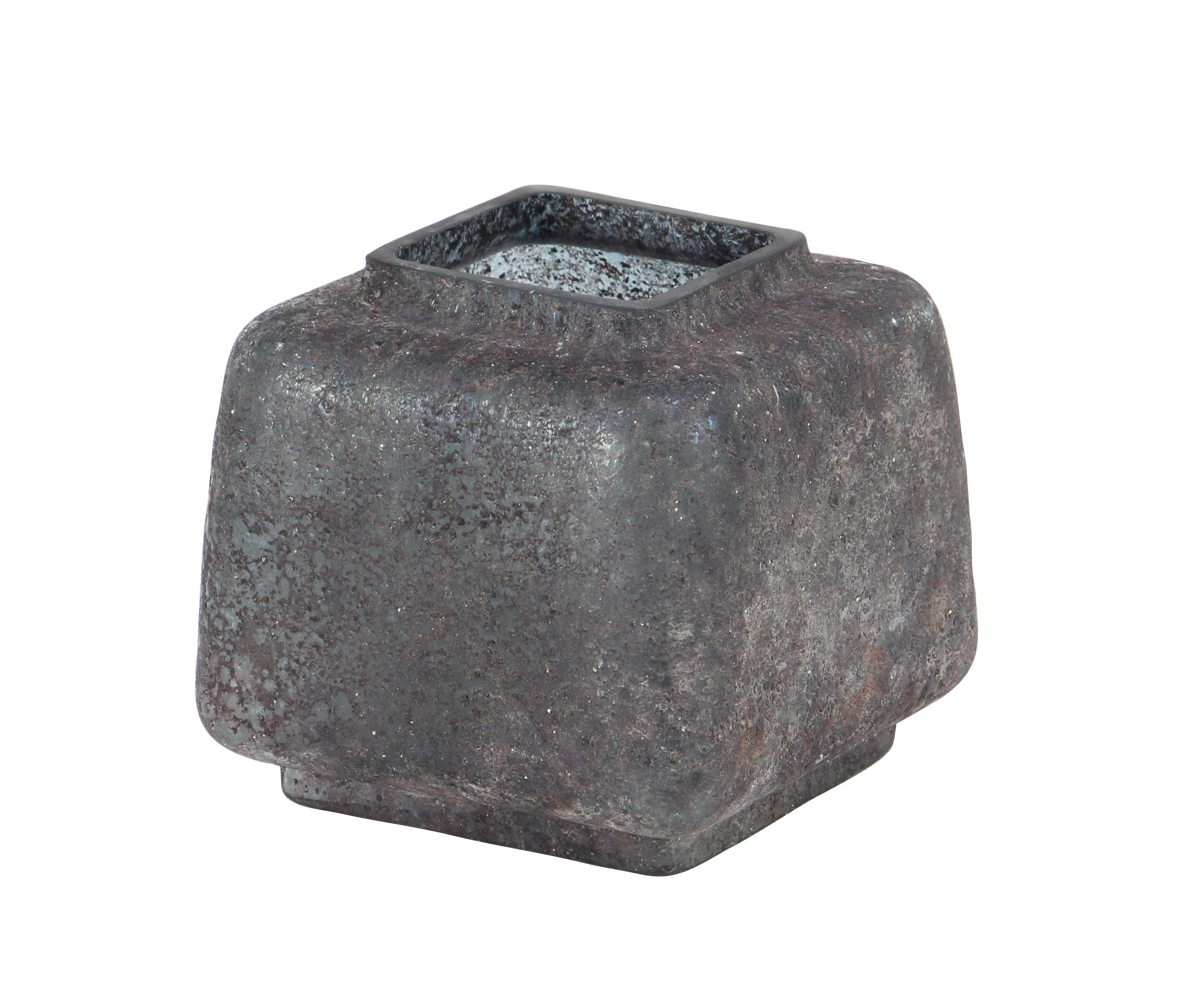 glass  vase, 8" x 8" x 8"