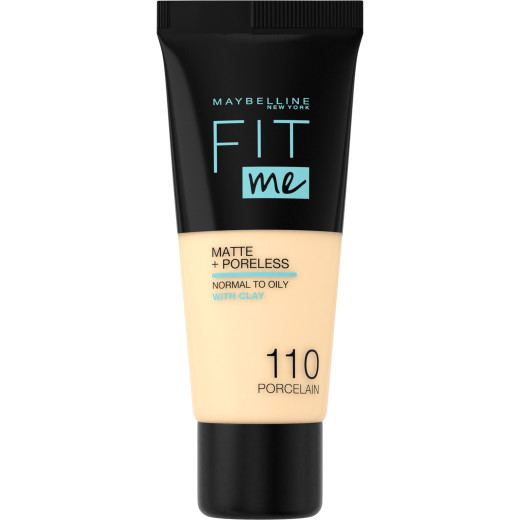 maybelline new york fit me matte+poreless fondöten - 110 porcelain