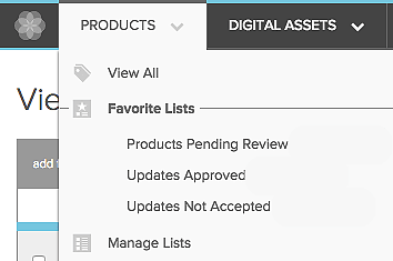 1. Products Menu