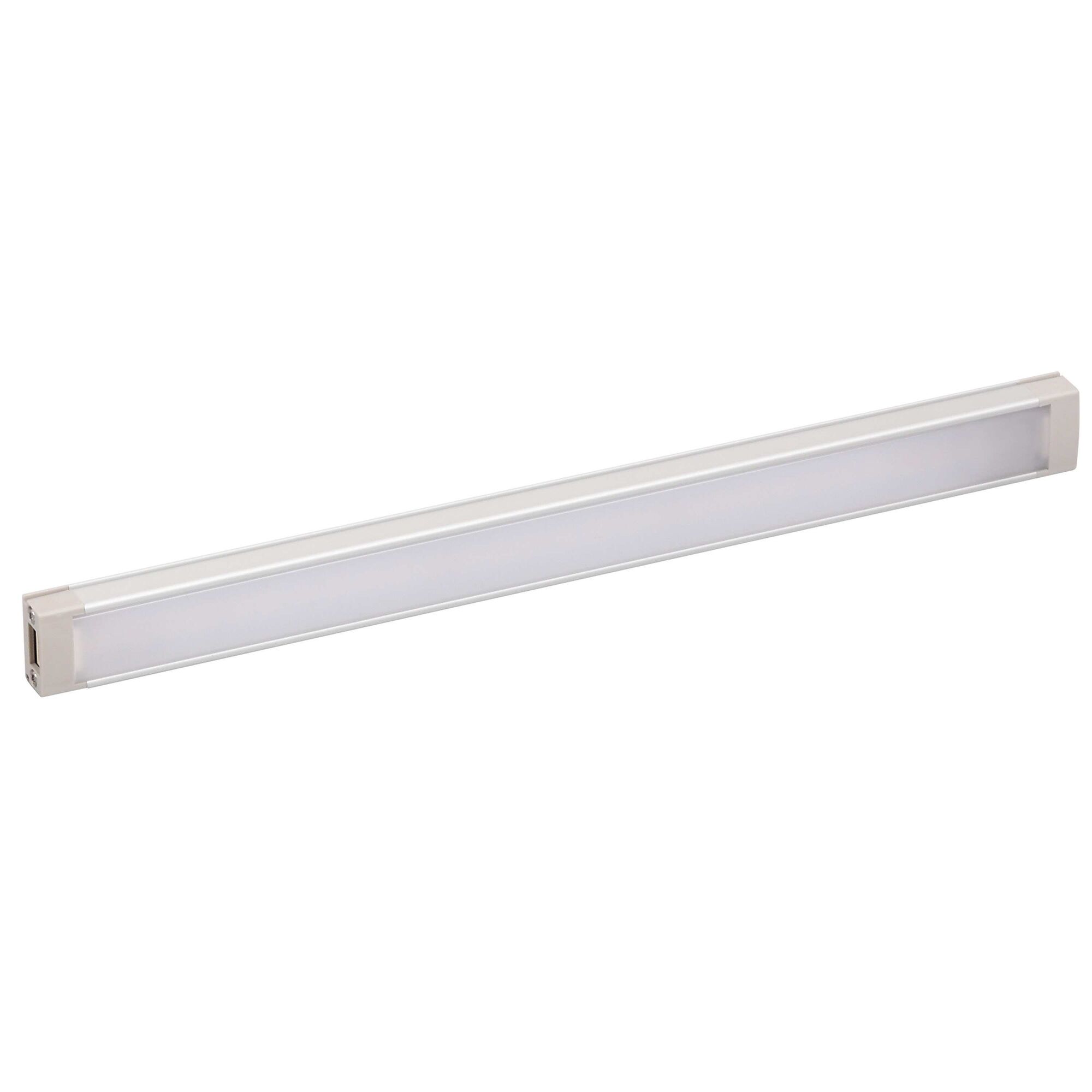 Profile of 1 bar L E D under cabinet lighting accessory light warm white 9 inch.