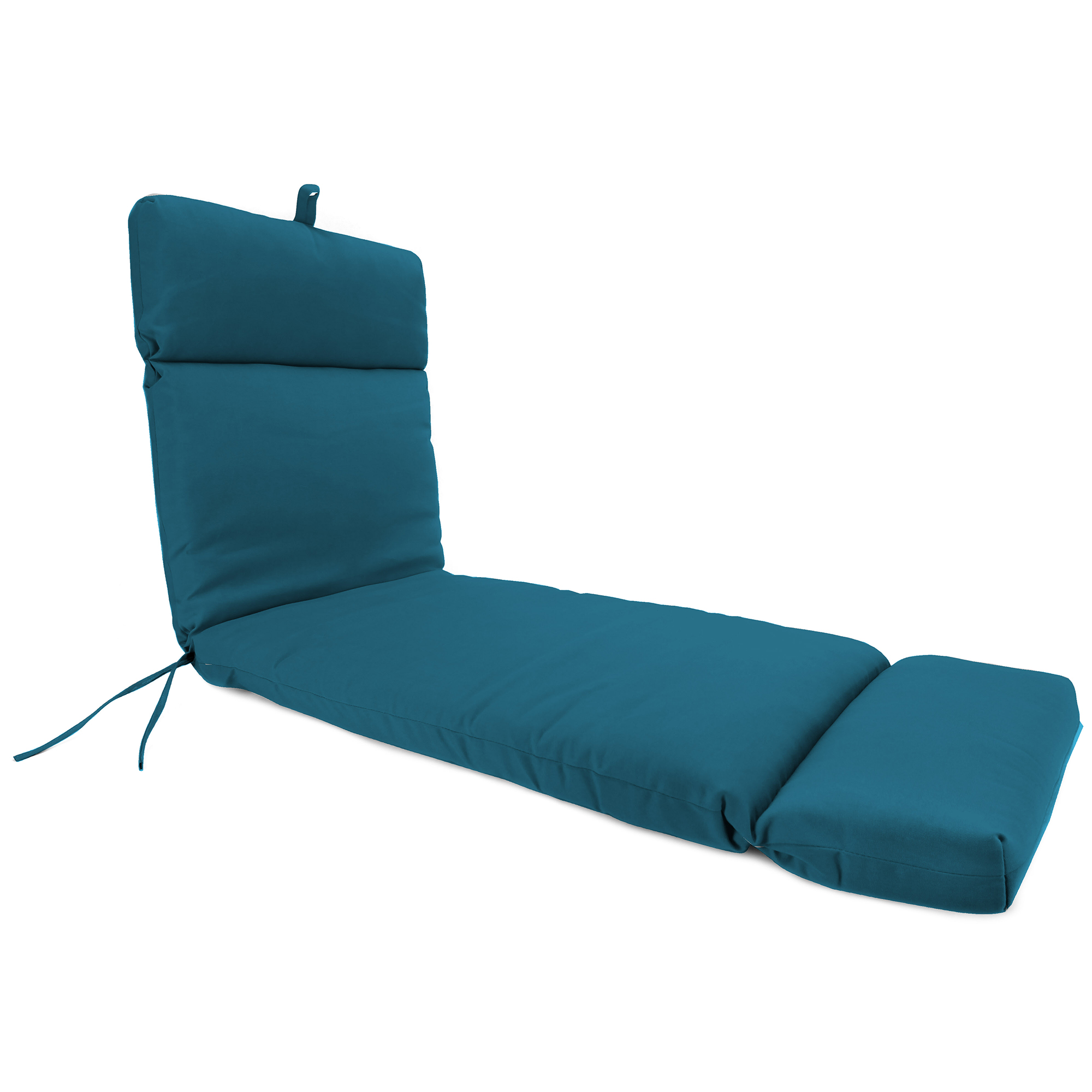 New Outdoor Patio Chaise Lounge Cushion with Ties and Loop 72" x 22", UV Treated - Picture 5 of 18