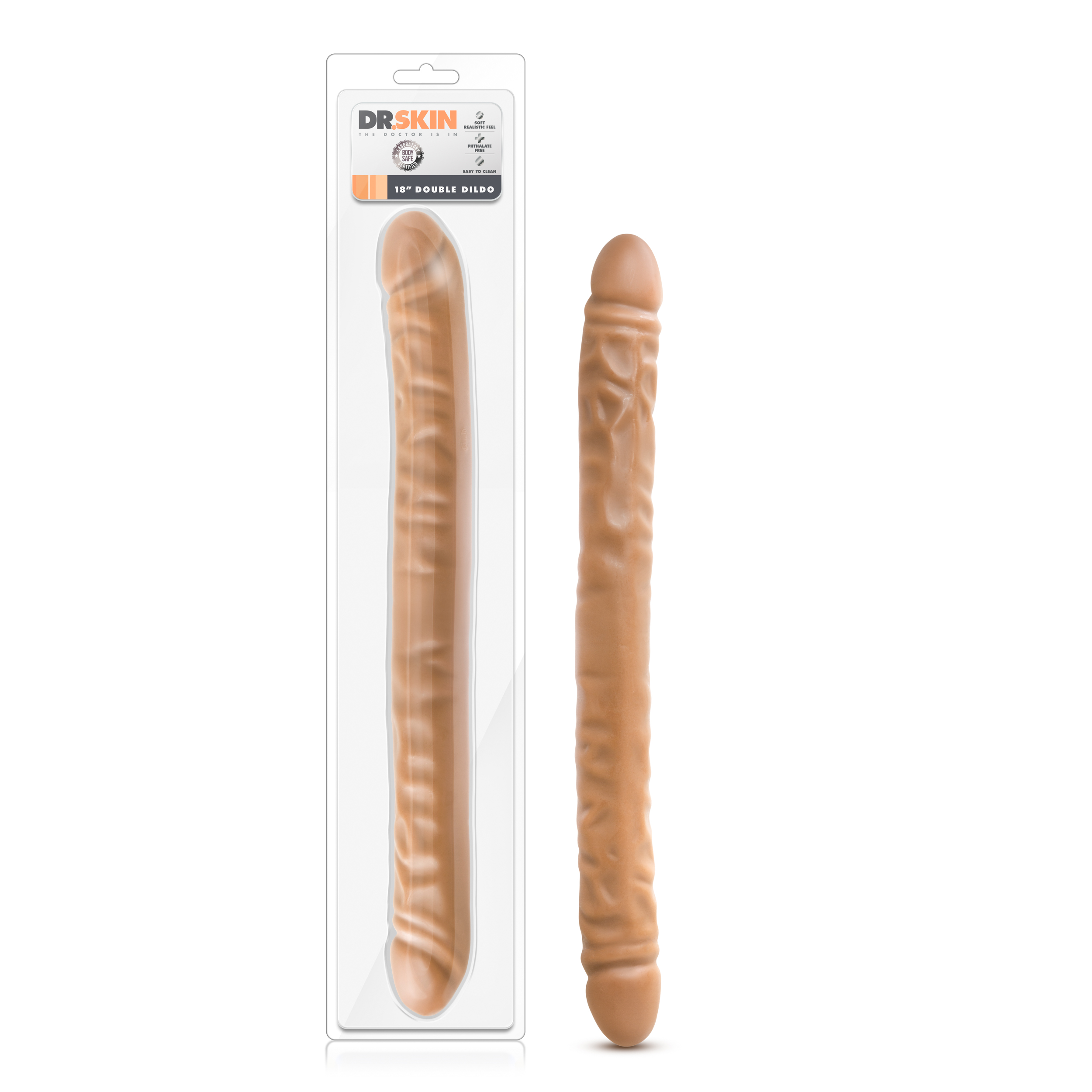 Blush Dr. Skin Mocha 18-Inch Long Dildo