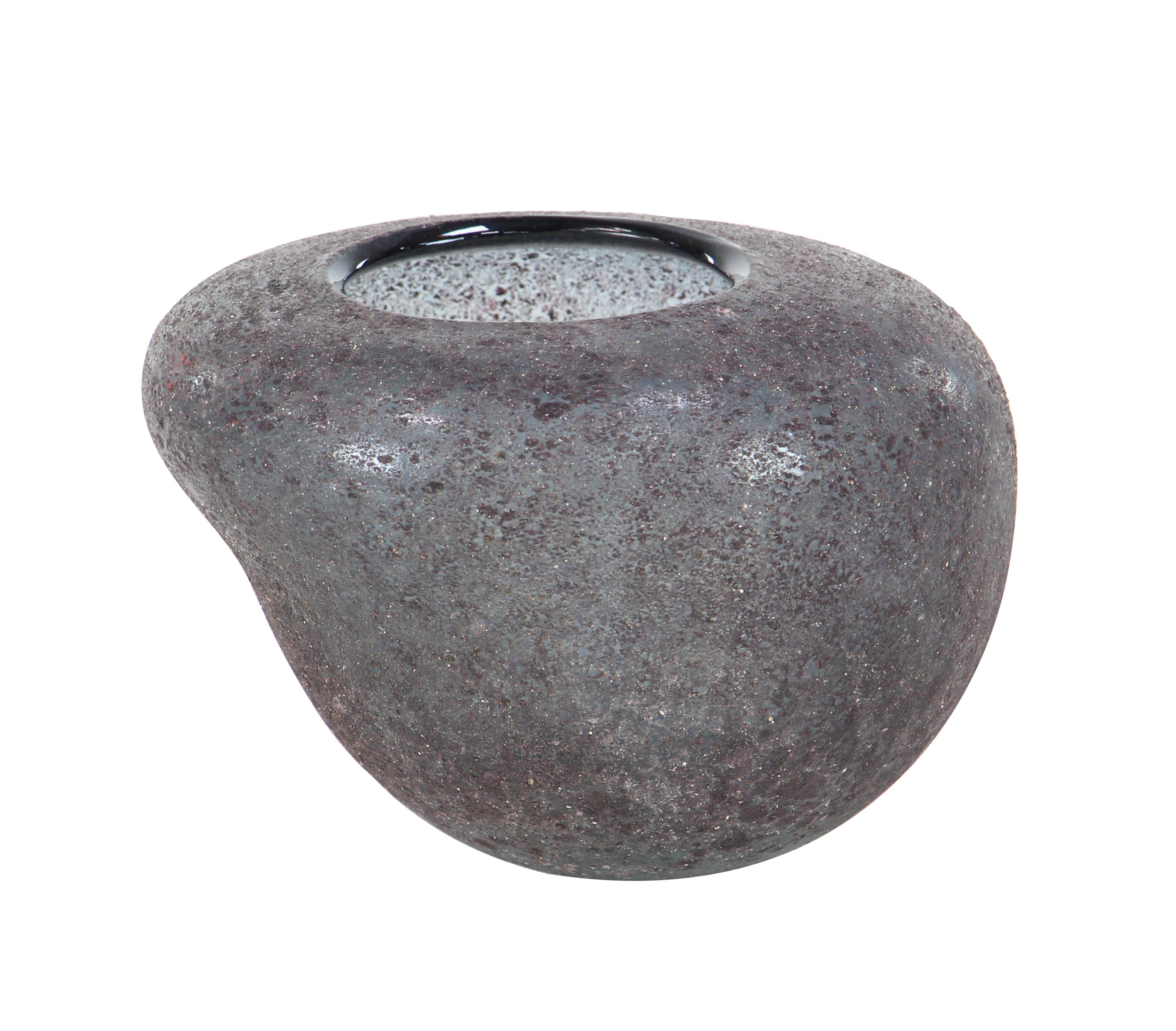 glass  vase, 9" x 8" x 6"