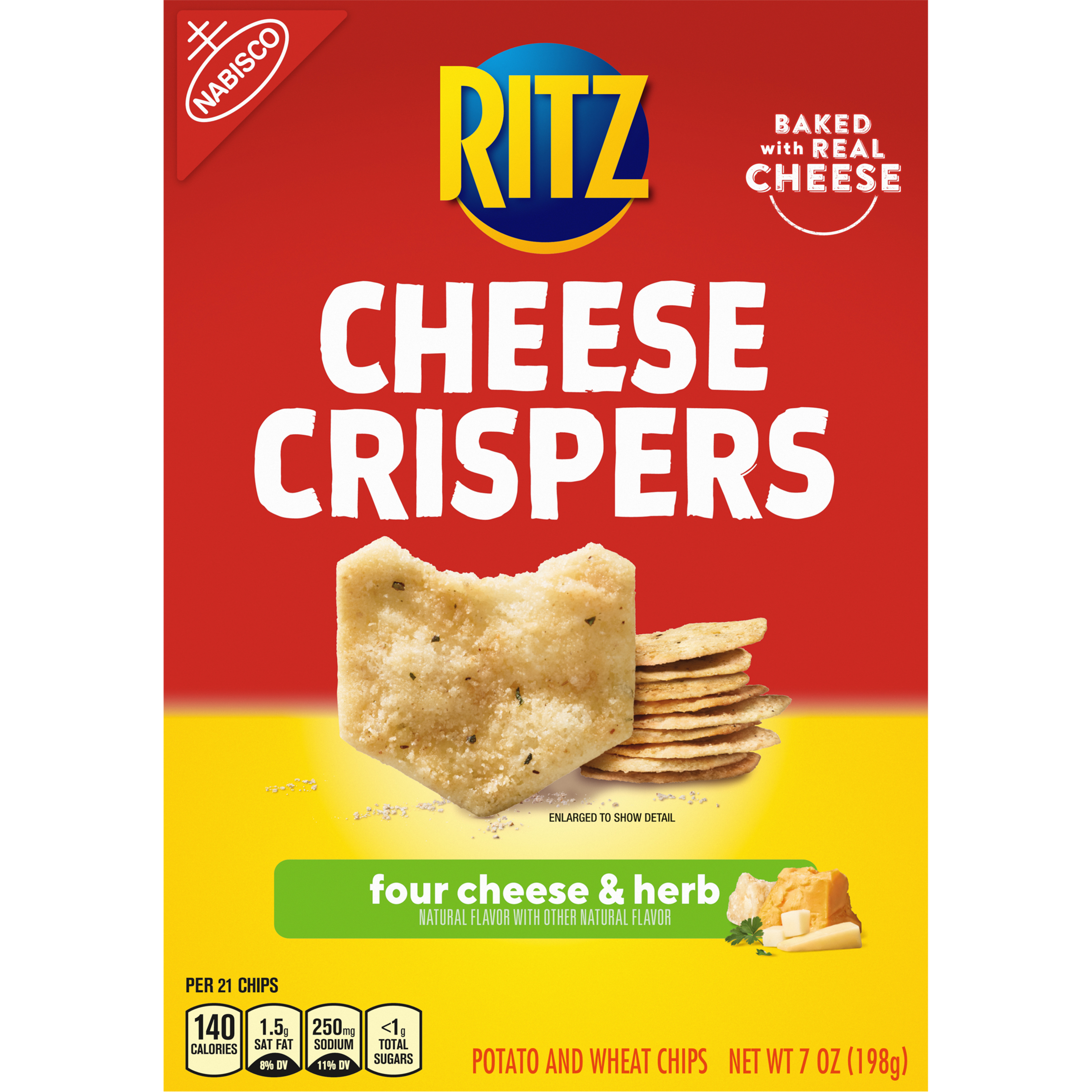 RITZ Cheese Crispers Four Cheese and Herb Chips, 7 oz-thumbnail-1