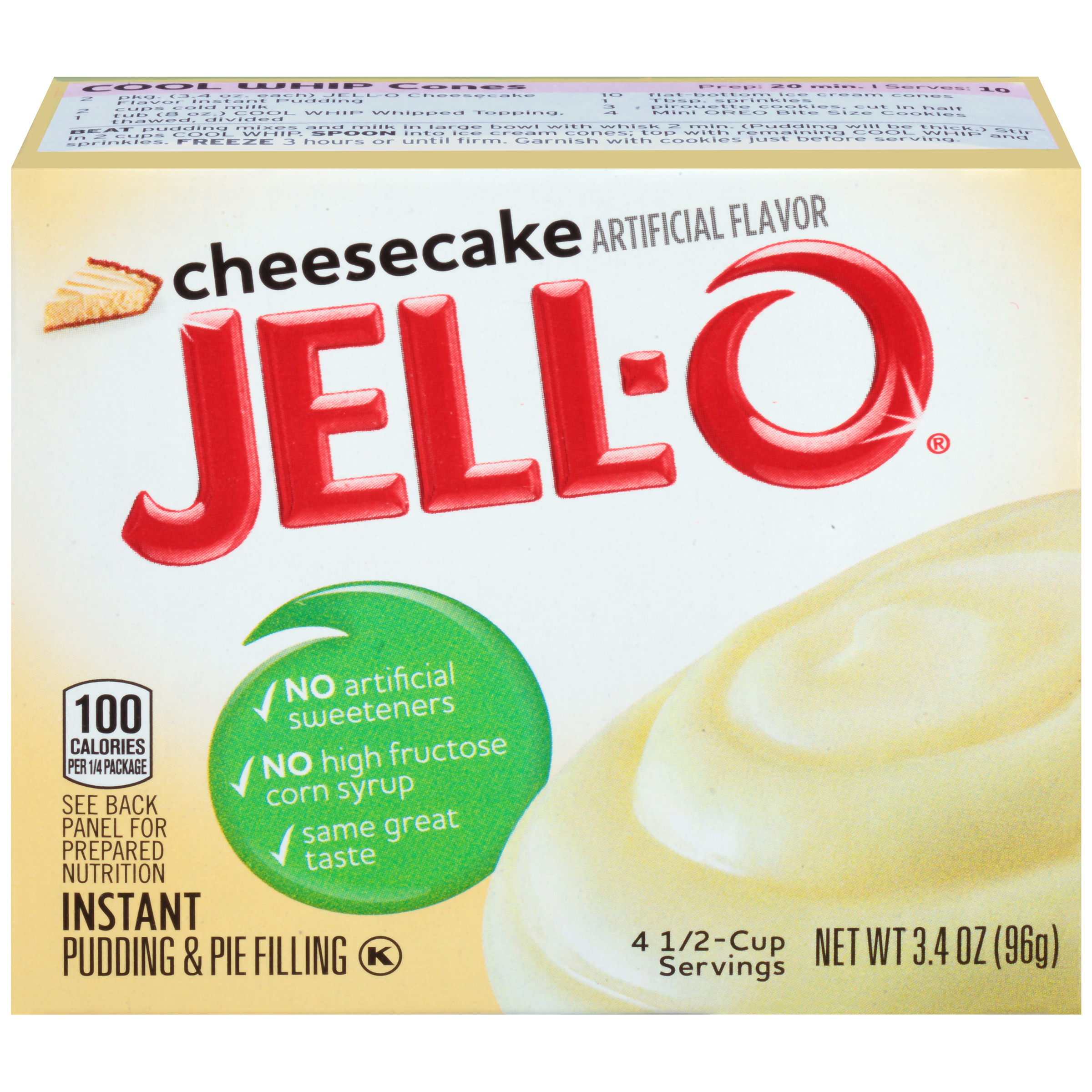JellO Instant Cheesecake Pudding & Pie Filling 3.4 oz Box Kraft Recipes