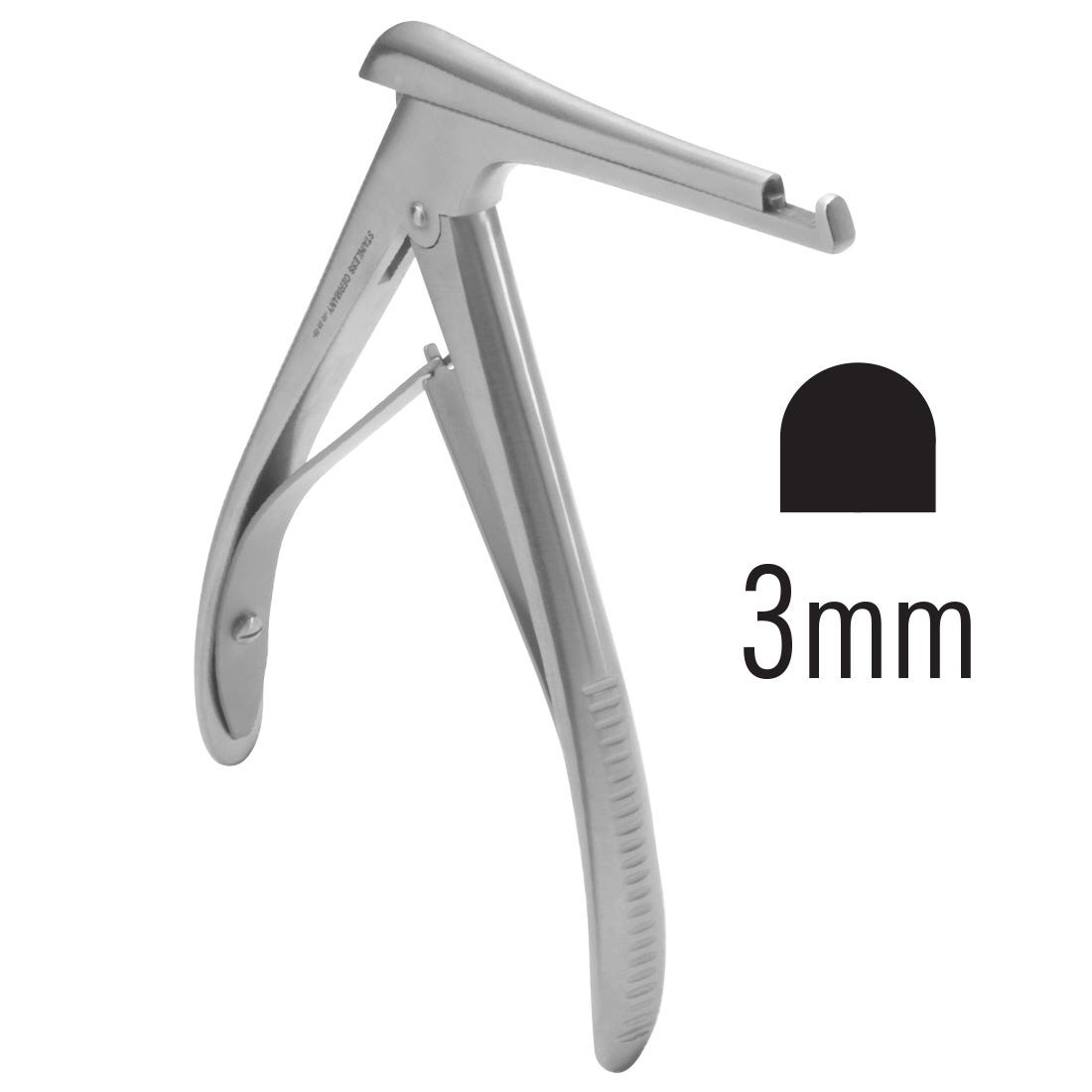 ACE Kerrison Surgical Rongeur, 0-3mm Bite, 4", 10cm Shaft