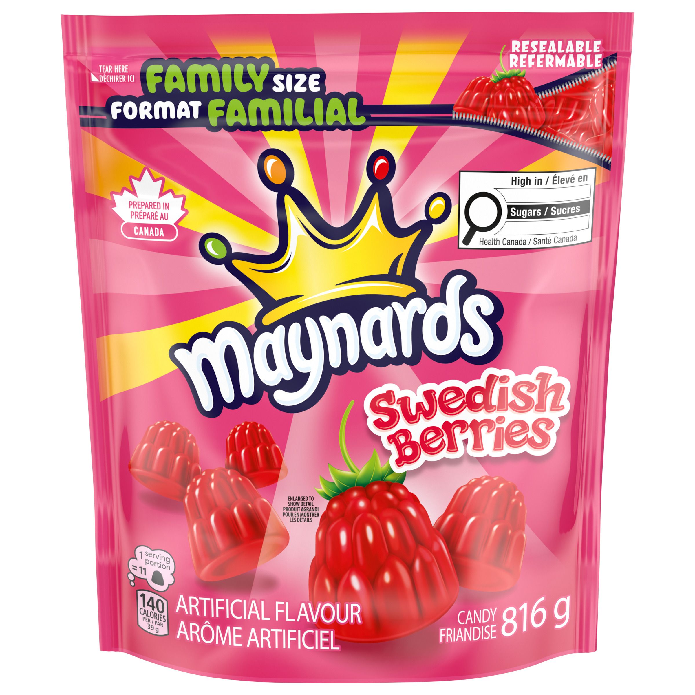 Maynards Swedish Berries Gummy Candy, 816g