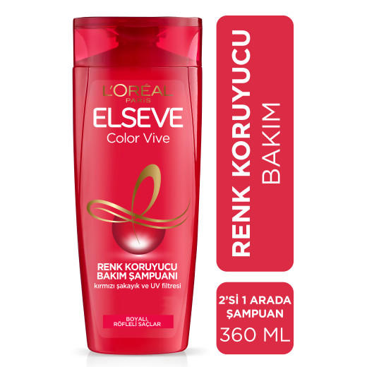 l'oréal paris elseve colorvive renk koruyucu bakım şampuanı 2'si 1 arada 360 ml (copy)