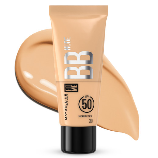 maybelline new york fit me nude cilt bakımı etkili nemlendirici spf50 bb krem - 30