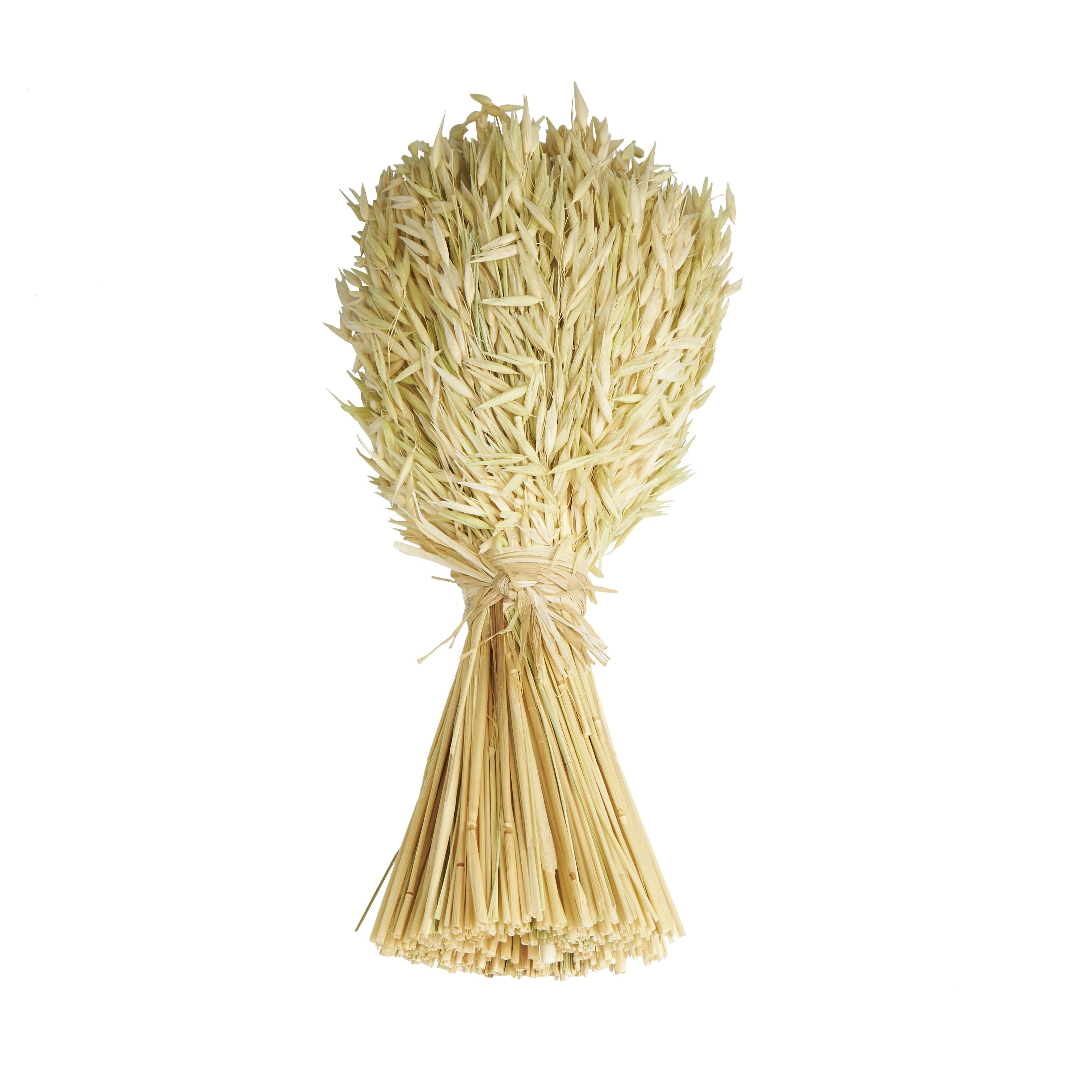 (Pack Of 6) Light Brown Dried Plant Grass Handmade Wheat Stalk Bundle Home Decor Natural Foliage, 8\" x 5\" x 17\"
