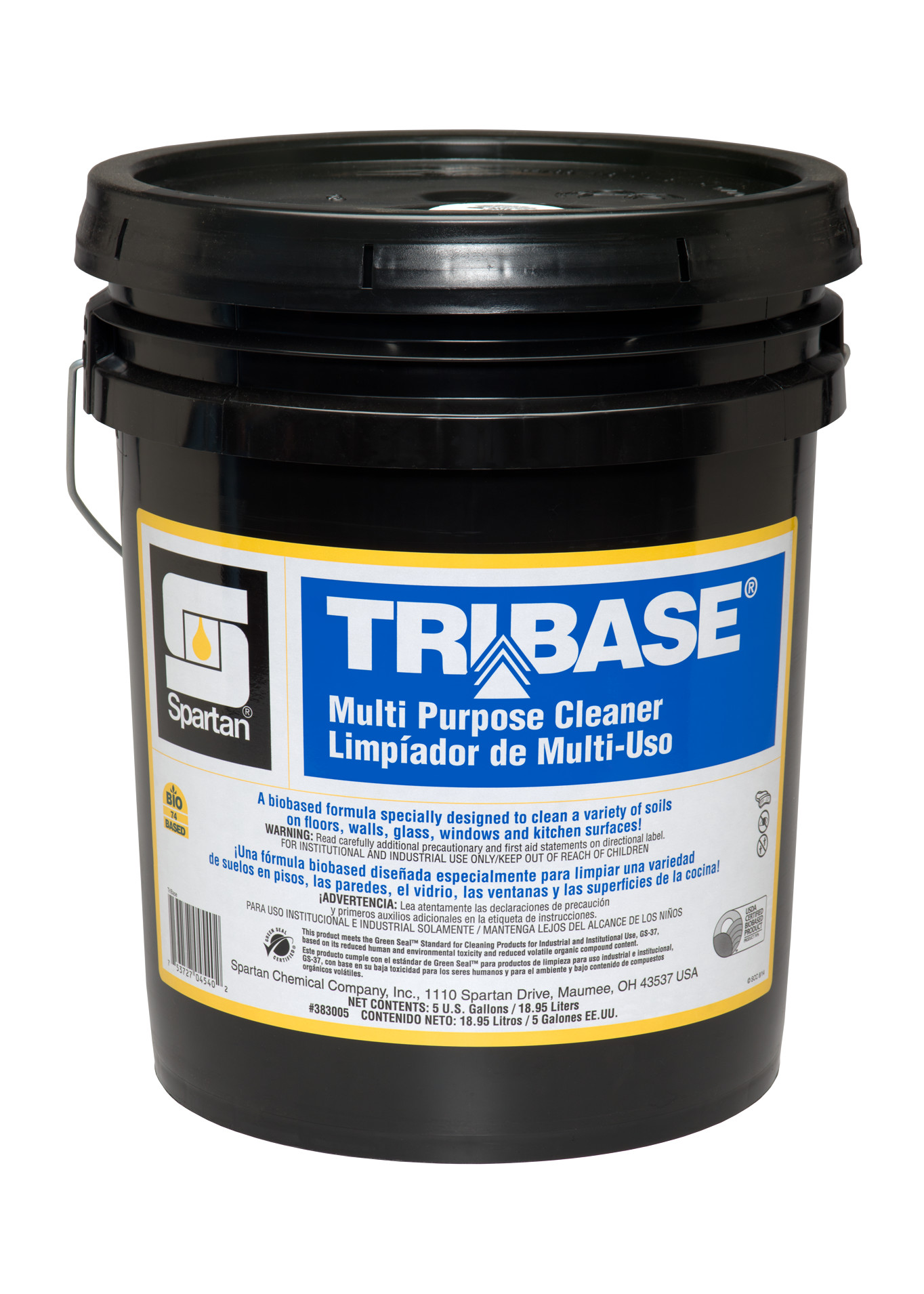 Spartan Chemical Company TriBase Multi Purpose Cleaner, 5 GAL PAIL