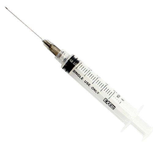 5-6 cc Syringe w/ 22 G x 1-1/2" Needle - 100/Box