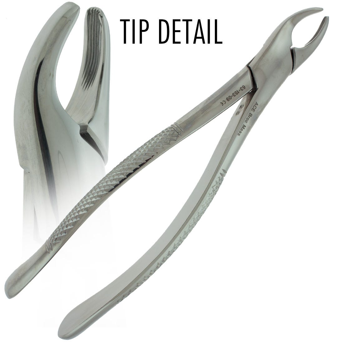 ACE #150 Upper Molar Forceps, Serrated