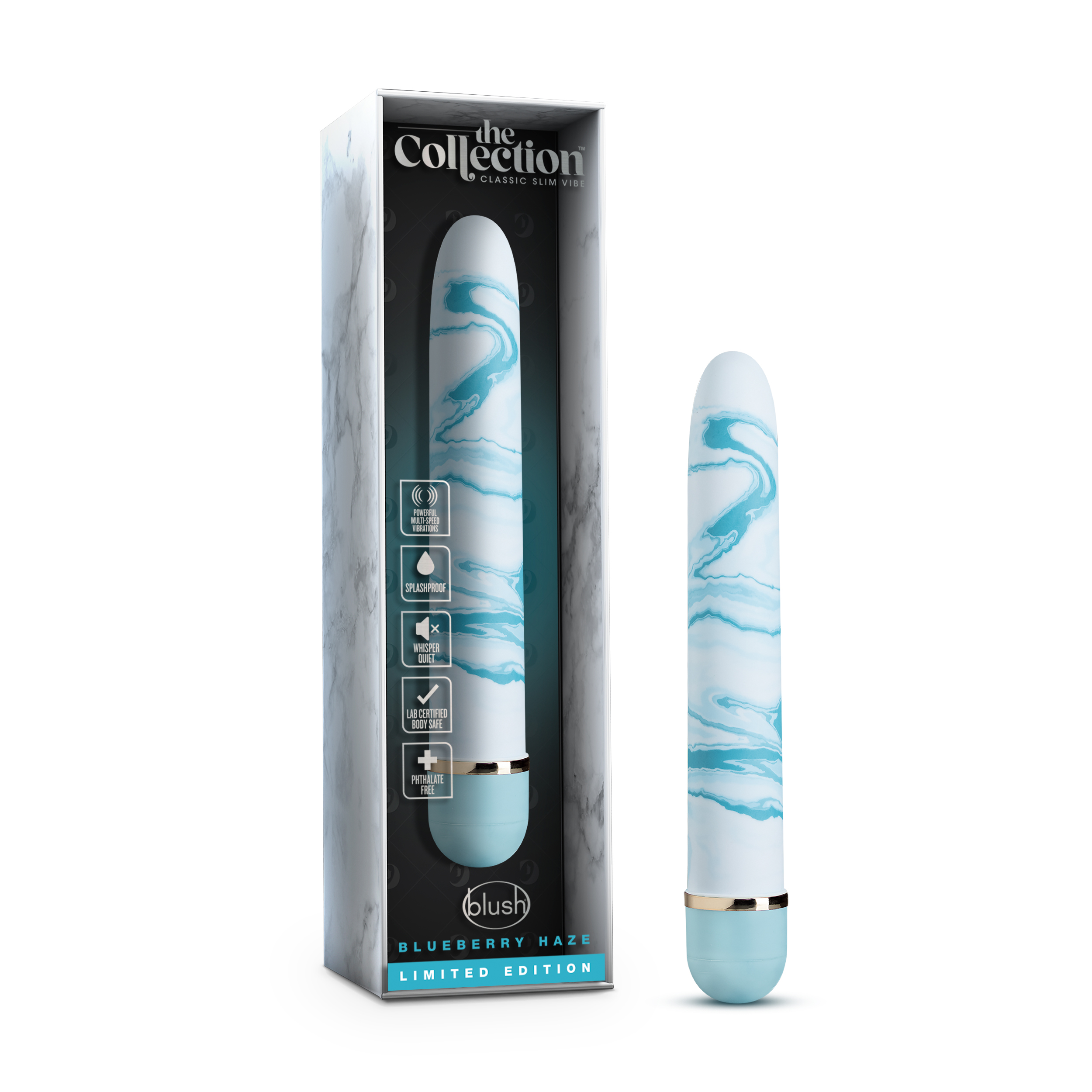 Blush The Collection Blueberry Haze Blue 7-Inch Vibrator