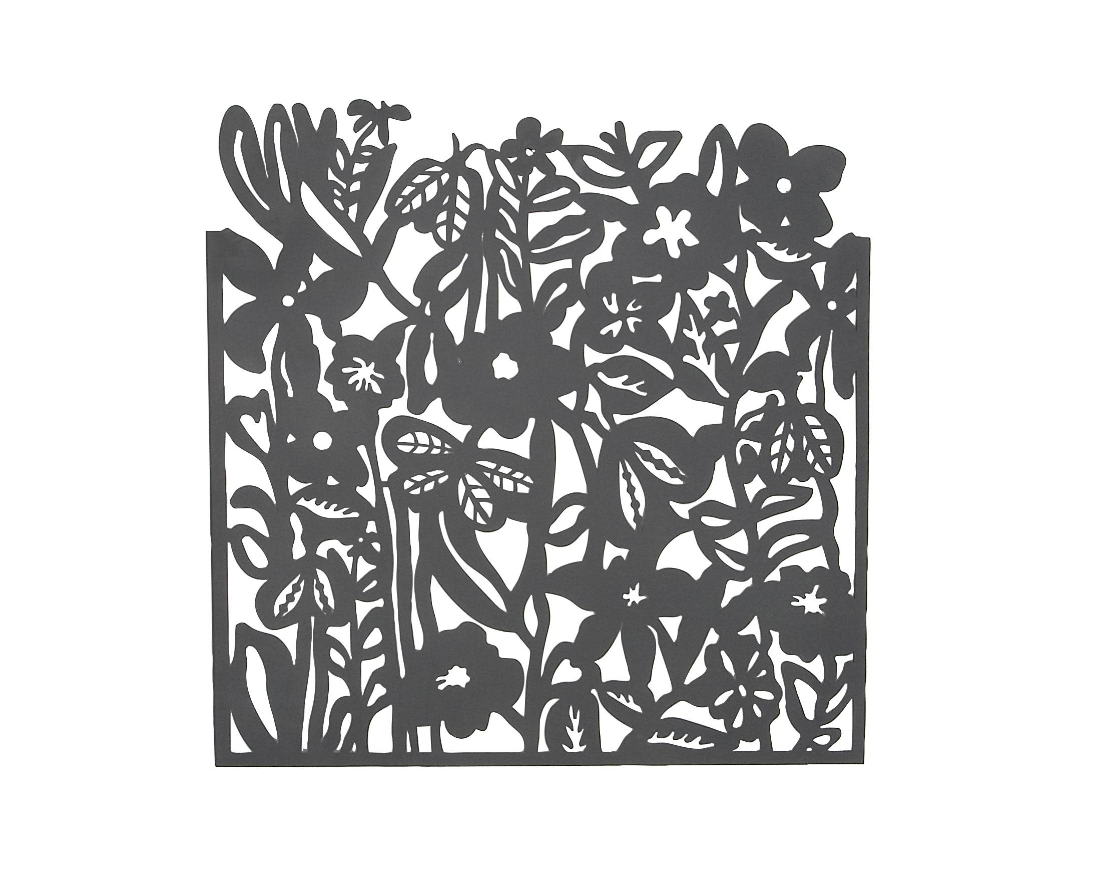 Black Metal Contemporary Wall Decor, 31" x 31" x 1"
