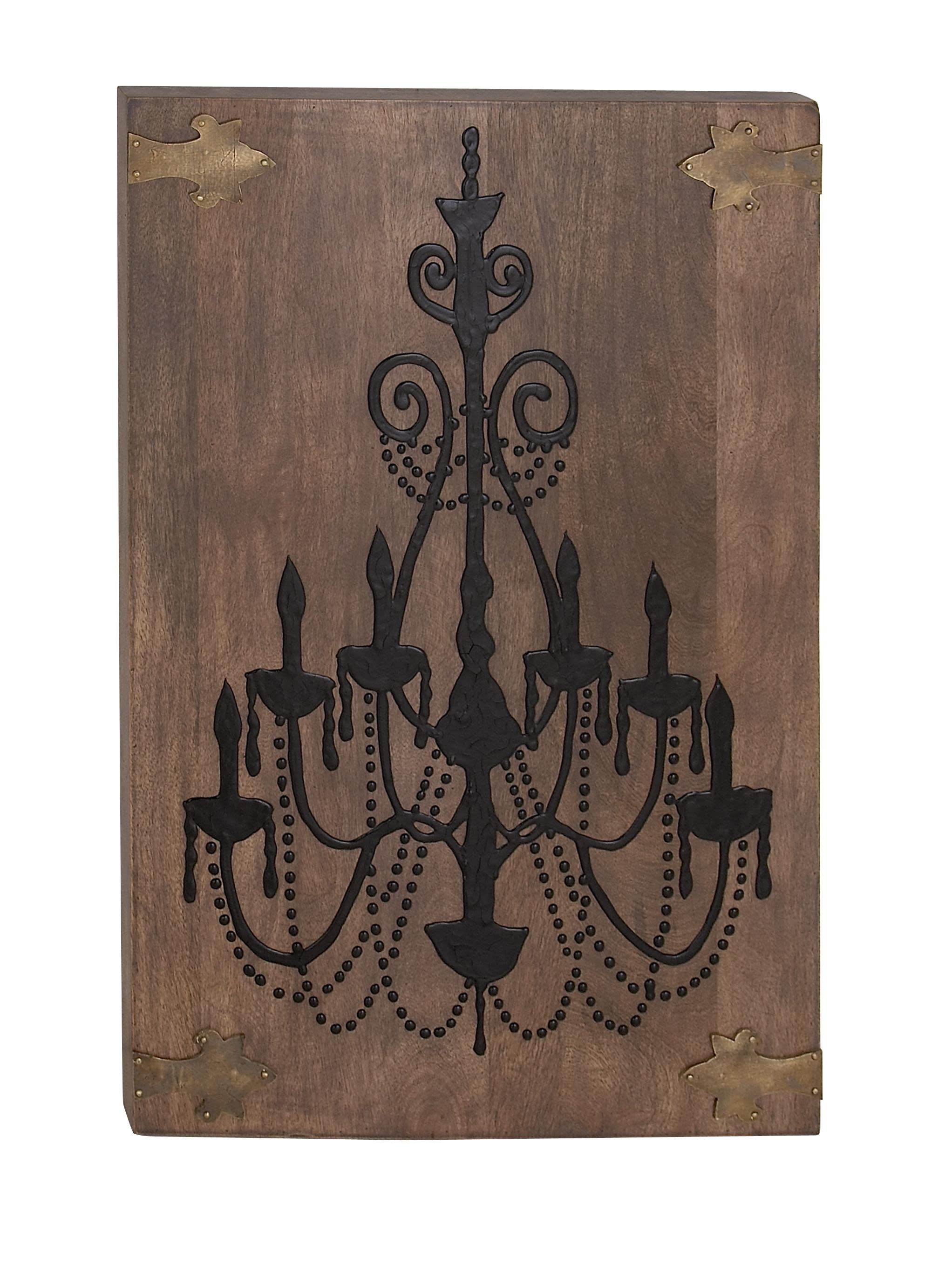 Brown Mango Wood Floral Wall Decor, 24" x 1" x 36"