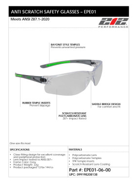 Product Sheet for EPE01-06-00