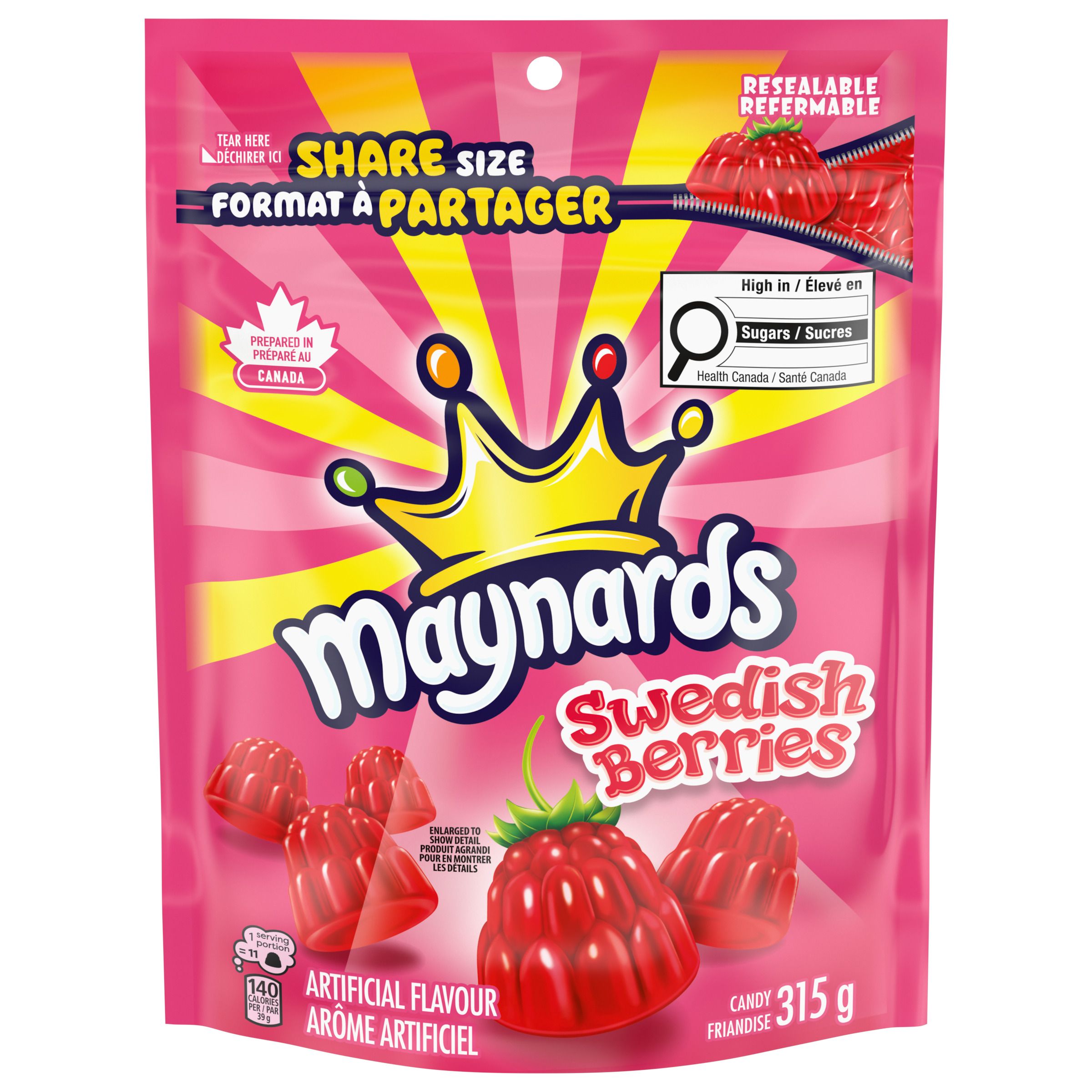 MAYNARDS SWEDISH BERRIES, GUMMY CANDY 315G-thumbnail-1
