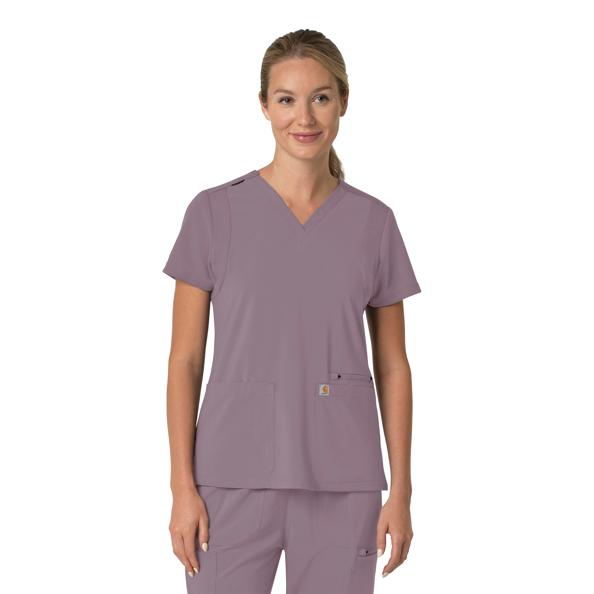 Force Cross&#45;Flex Women&#39;s Flex Panel V&#45;Neck Scrub Top-Carhartt