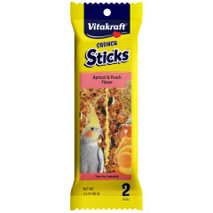 Image of Vitakraft Crunch Sticks Cockatiel Treat Apricot & Peach Flavor – 2 Sticks