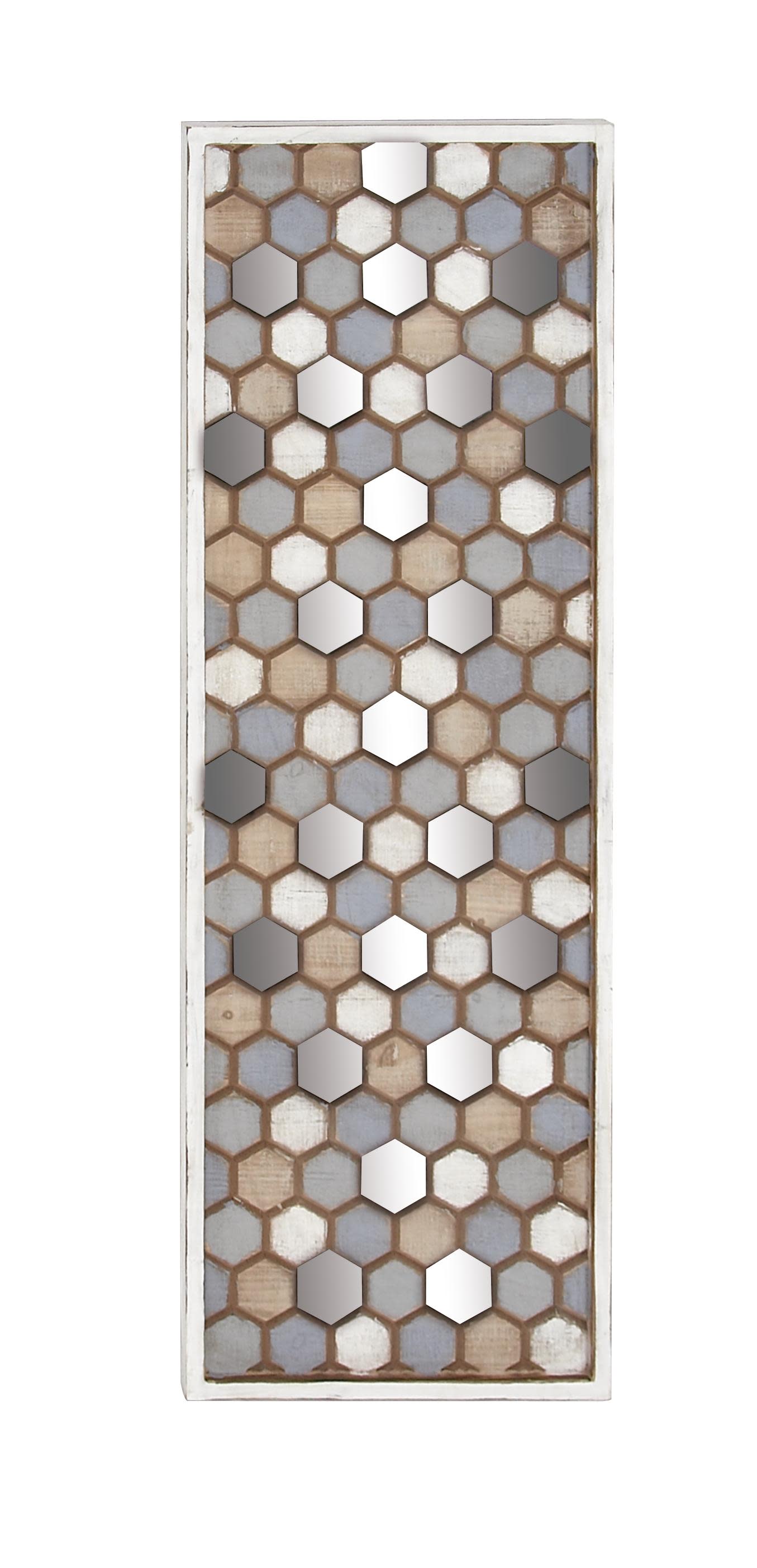 Multi Colored Wood  Wall Decor, 18" x 1" x 54"