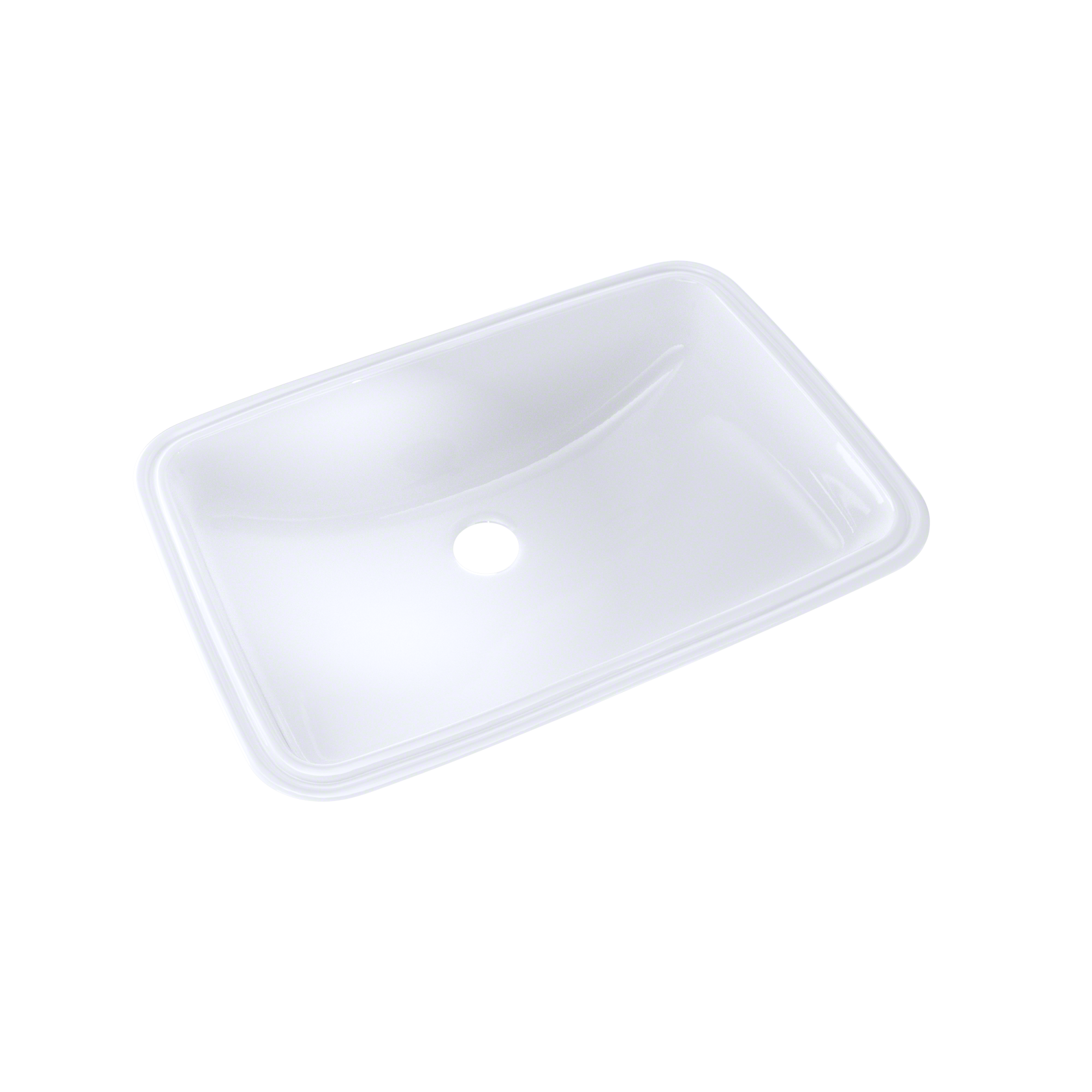 TOTO 19" x 12-3/8" Rectangular Undermount Bathroom Sink with CEFIONTECT, Cotton White, Vitreous China, LT542G#01