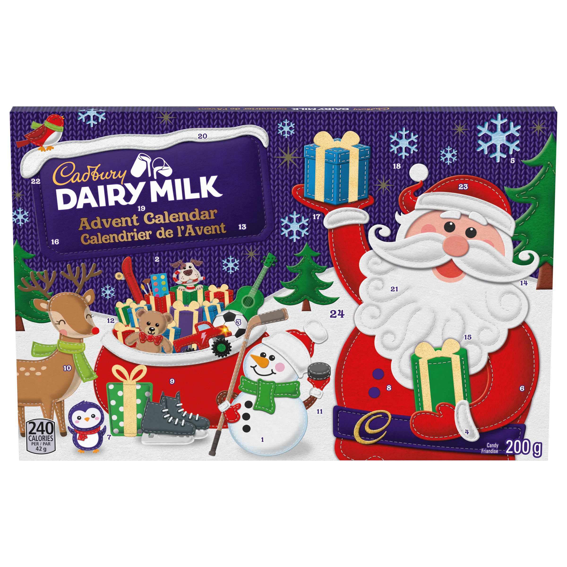 Cadbury Dairy Milk Candy Advent Calendar for Christmas (200 g)-0