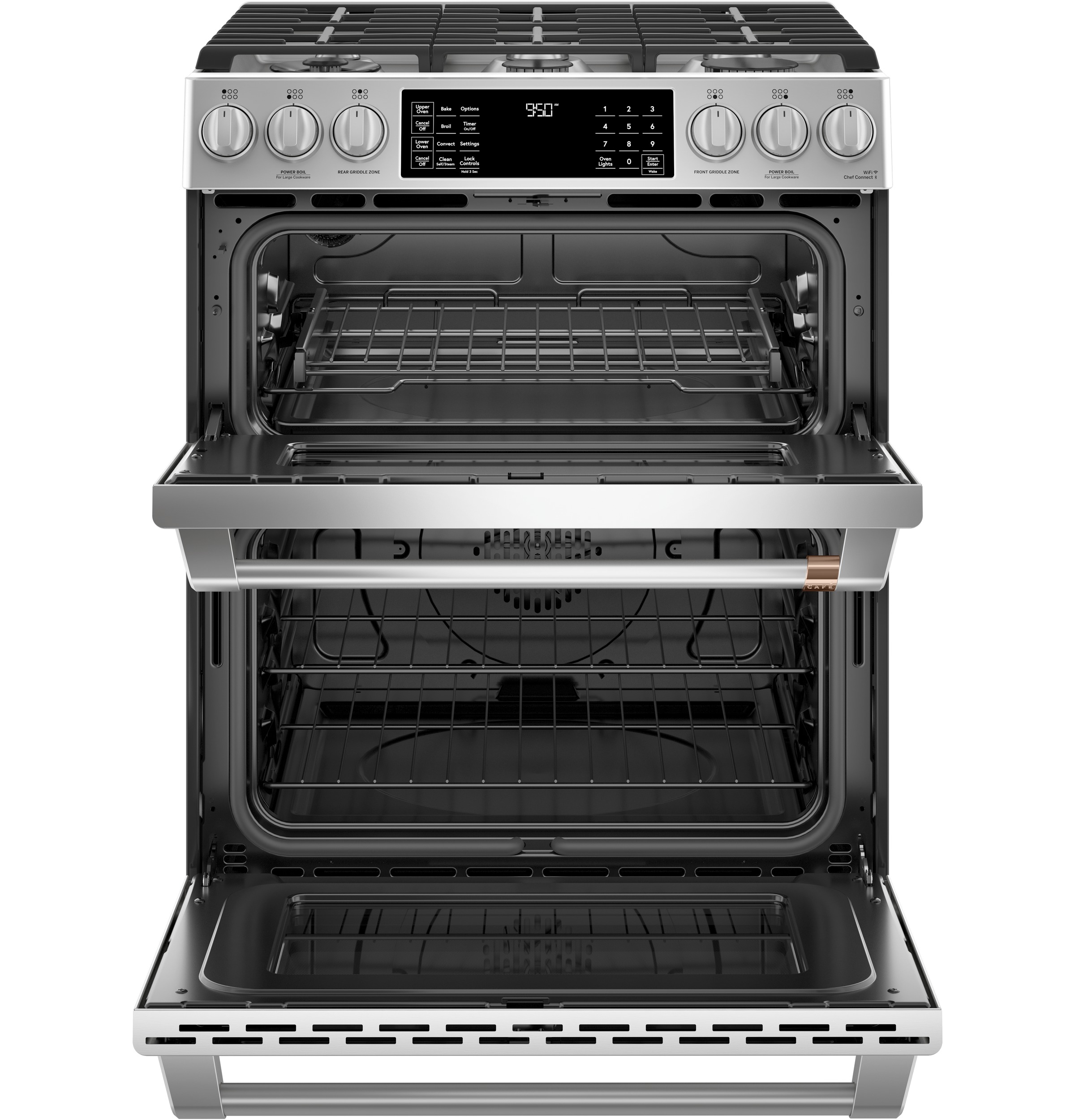 30" S/I — Dual Fuel RG — 6 Burners — Slf Cln w/ Stm Cln Opt — Cast Iron Griddle — Dbl Oven — True European Conv w/ Precise Air — ADA Compliant — Connectable via built-in WiFi view 2
