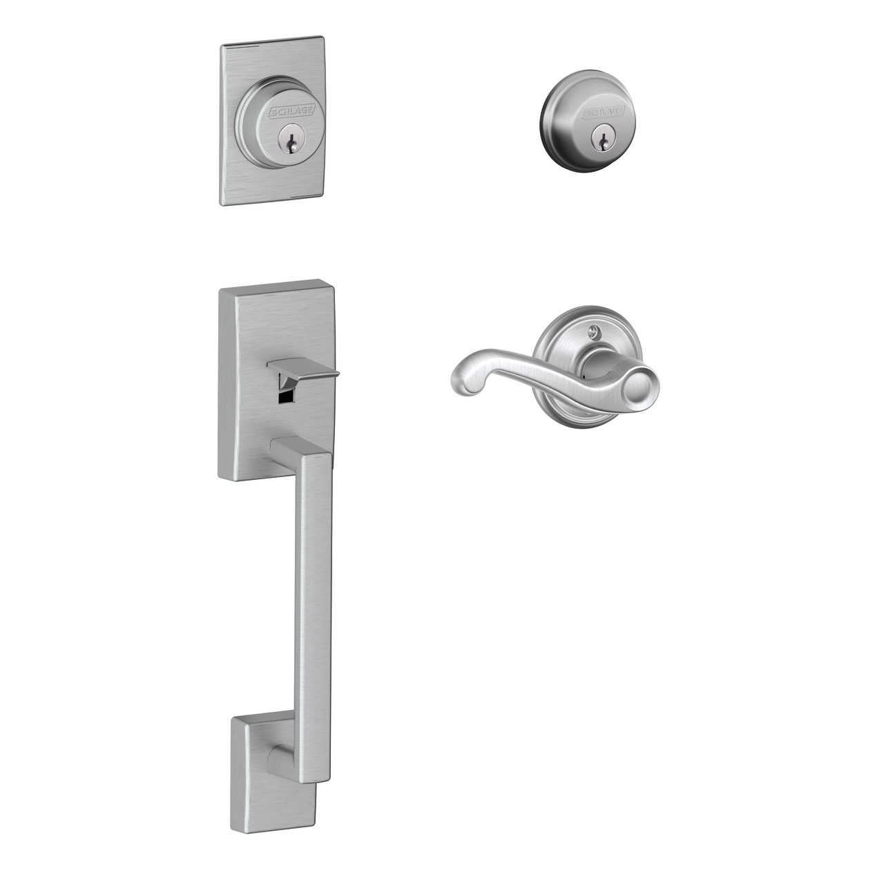 Double Cylinder Handleset and Flair Lever