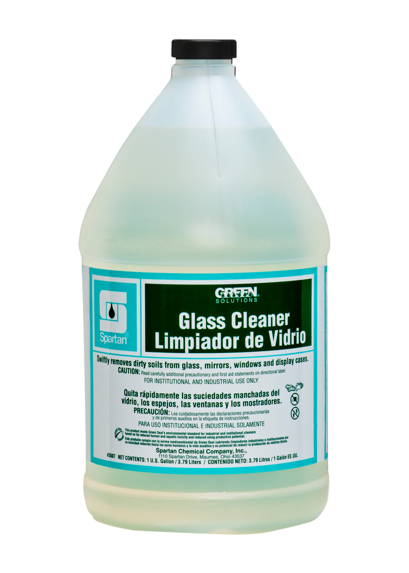 Spartan Chemical Company Green Solutions Glass Cleaner, 1 GAL 4/CSE