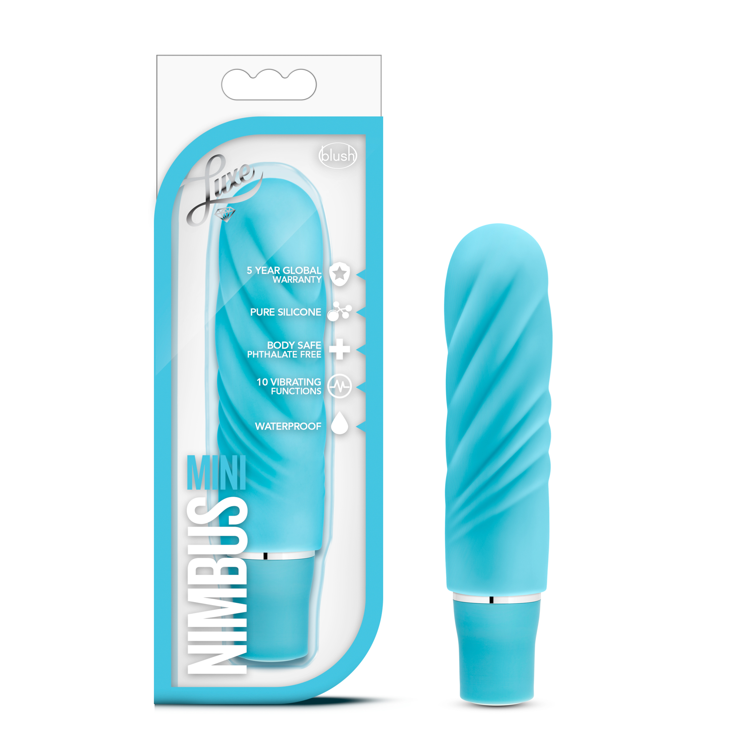 Blush Luxe Nimbus Aqua 4.75-Inch Vibrating Mini Vibrator