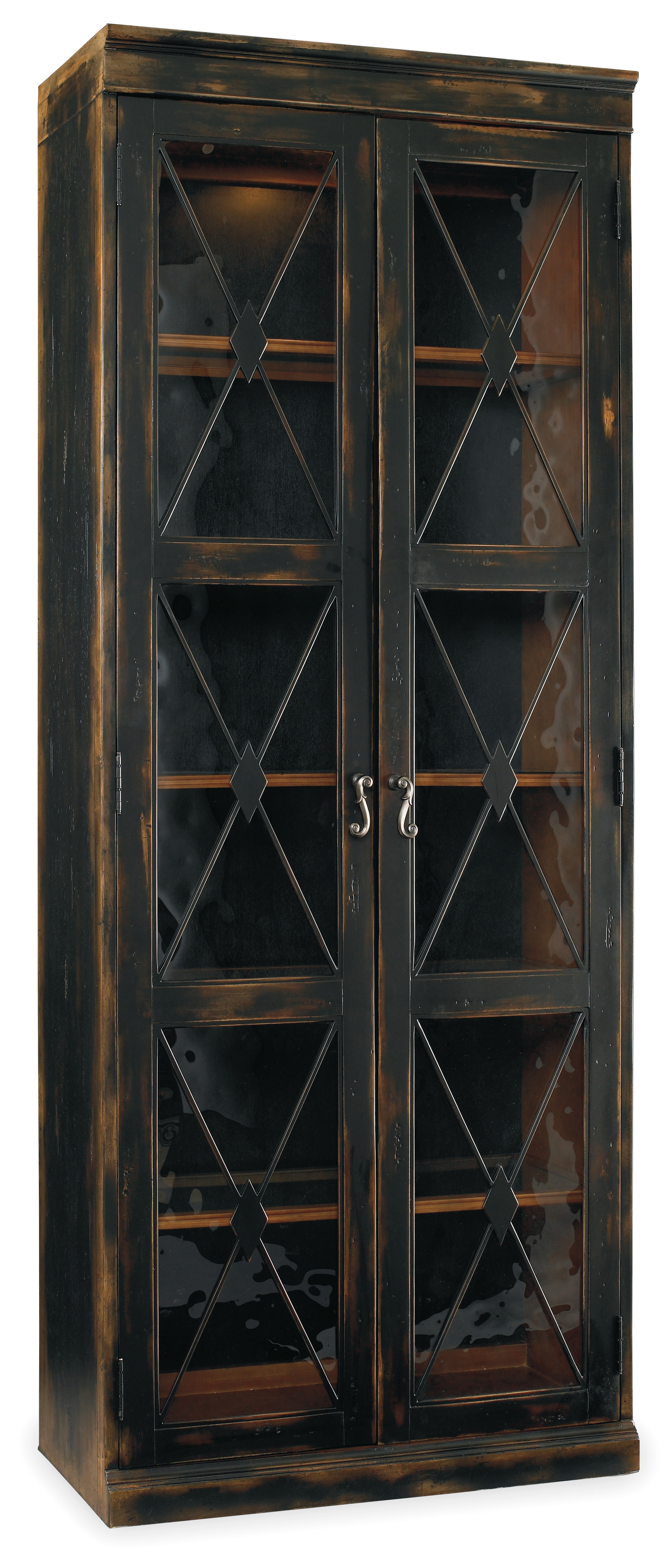 Picture of Thin Display Cabinet Ebony 2-Door