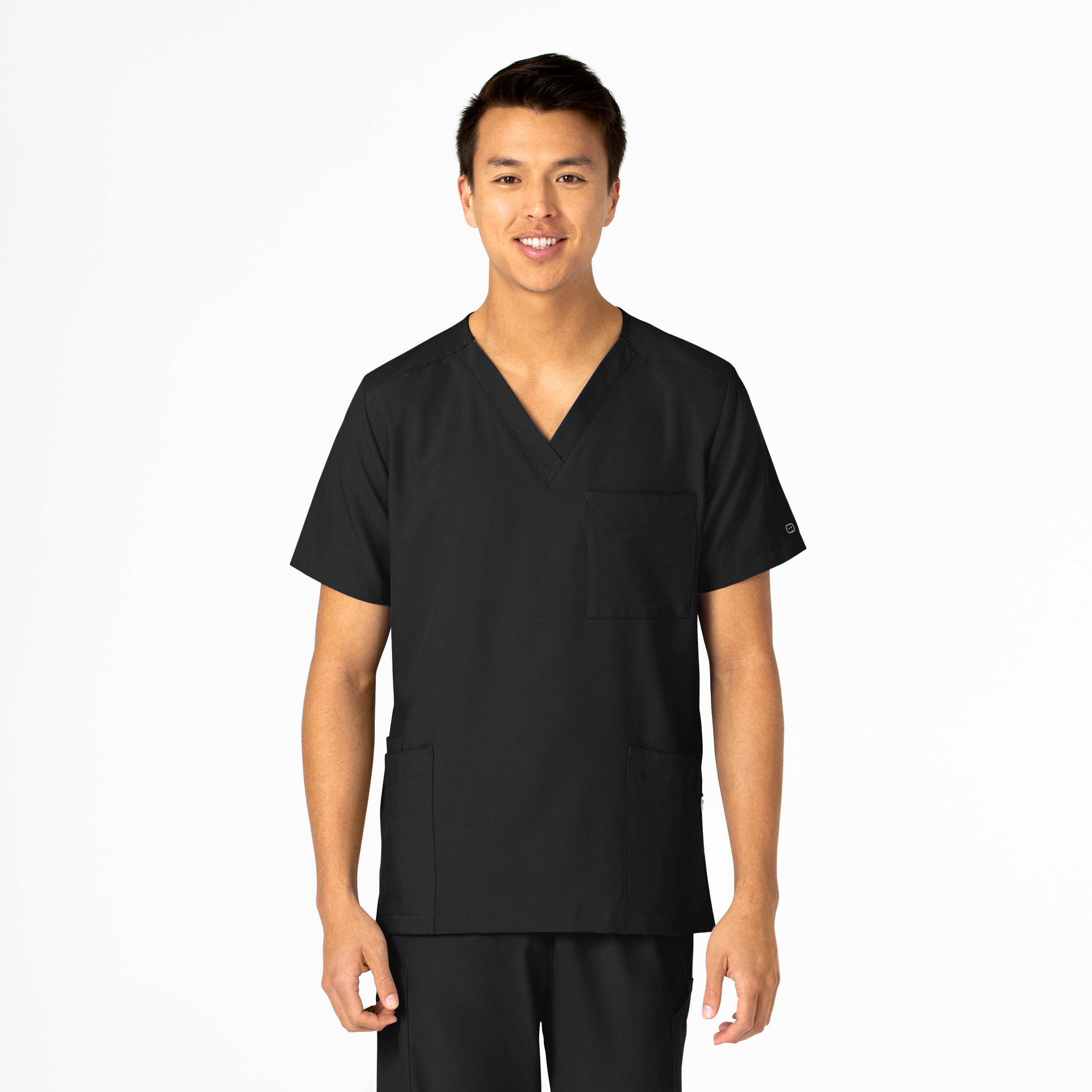 W123 Unisex 4 Pocket Utility Scrub Top-Wonder Wink