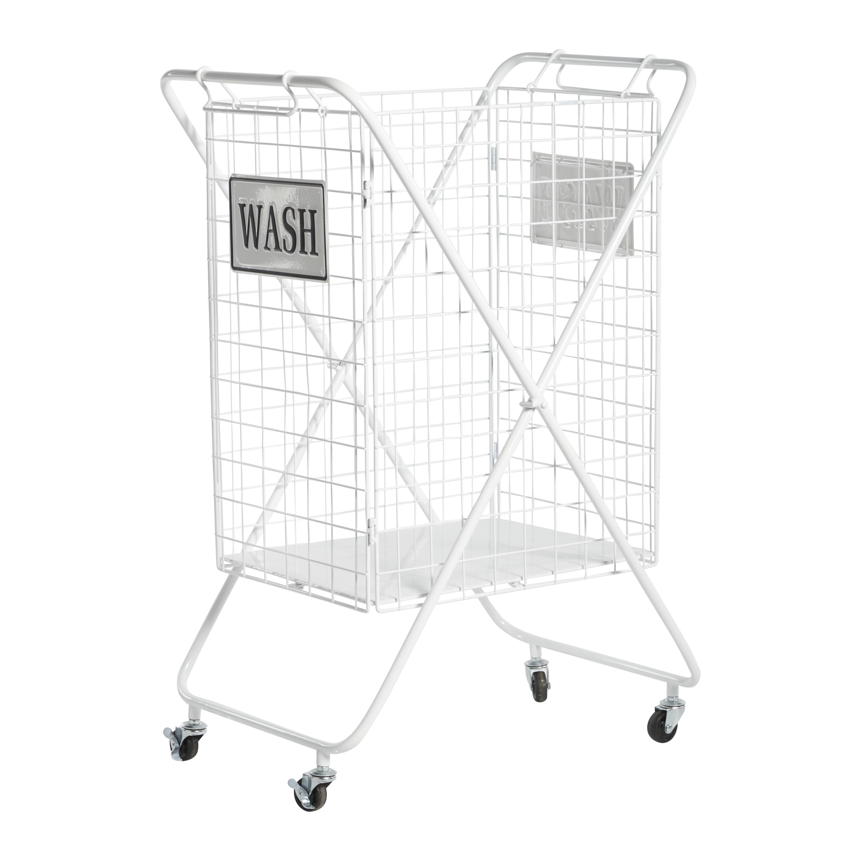 White Metal  Storage Cart, 16" x 23" x 32"